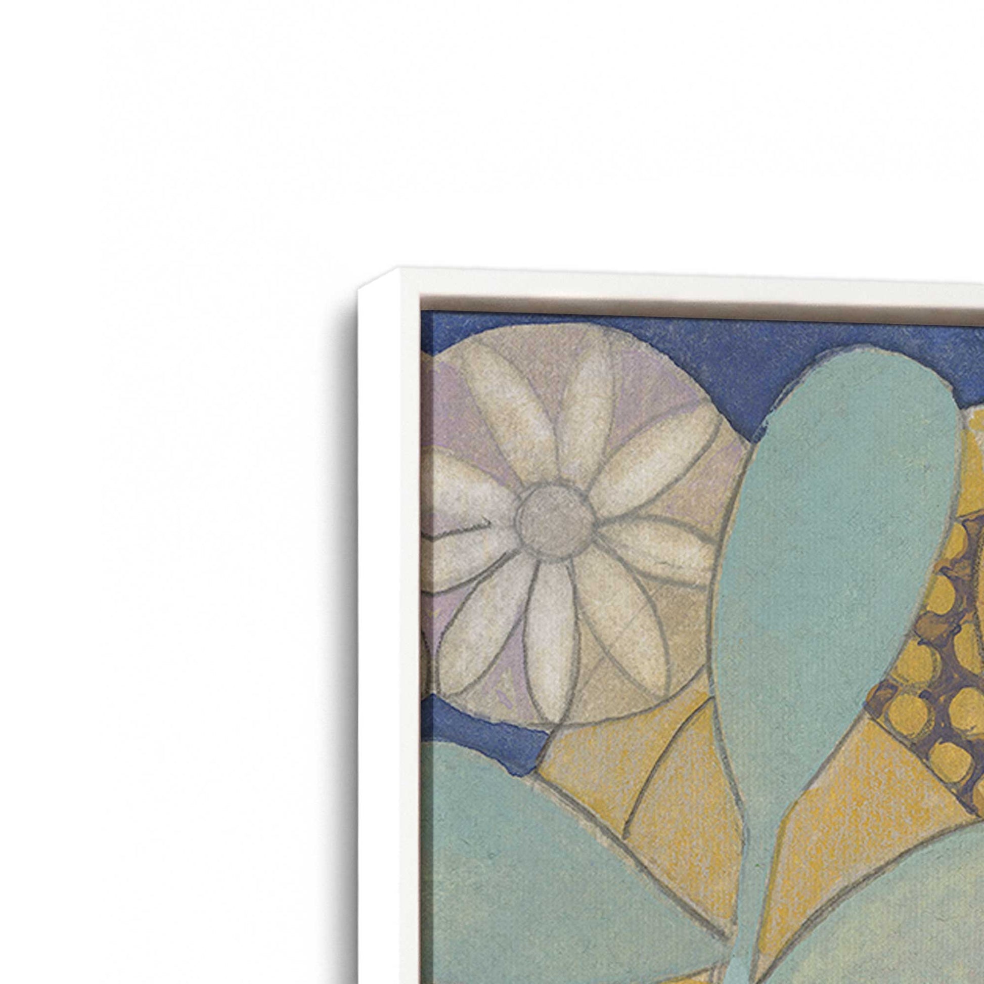 [Color:Opaque White], Picture of art in a White frame at an angle