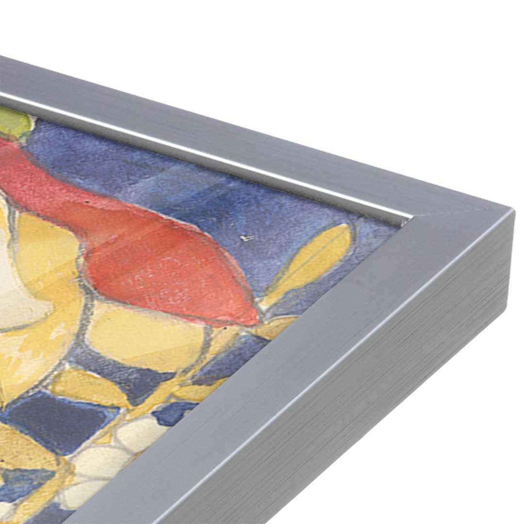 [Color:Polished Chrome], Picture of art in a Polished Chrome frame at an angle