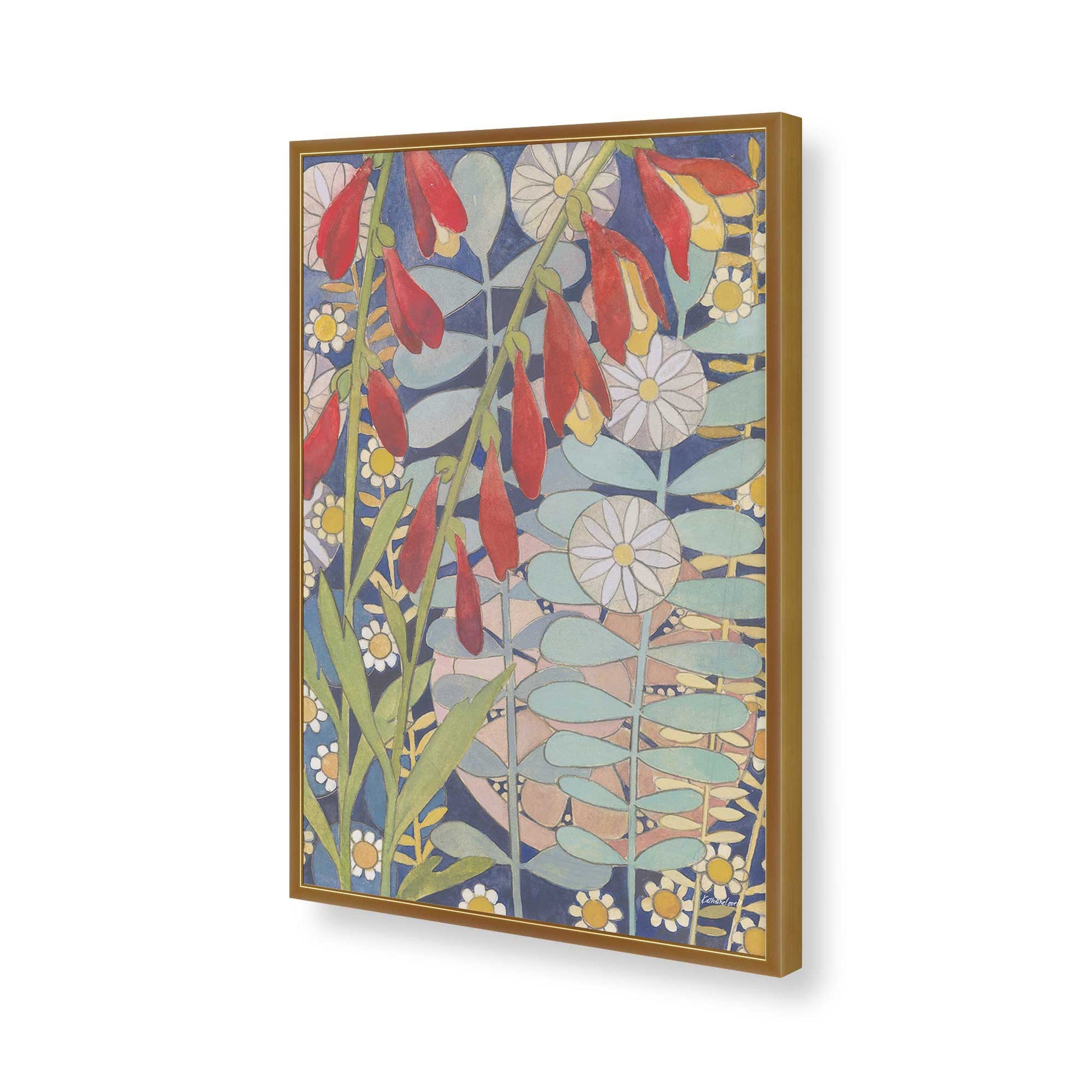 [Color:Polished Gold], Picture of art in a Polished Gold frame of the corner
