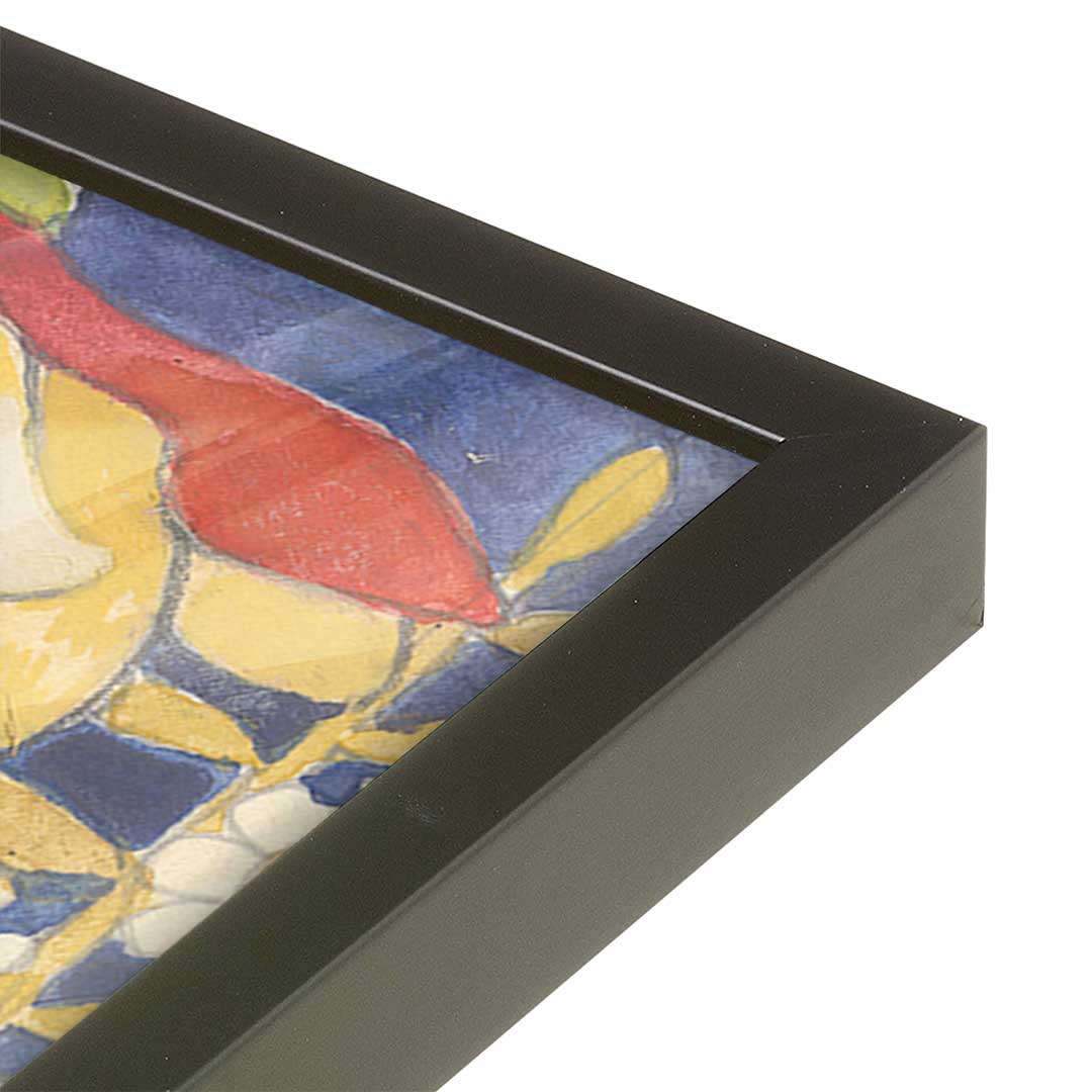 [Color:Satin Black], Picture of art in a Satin Black frame at an angle