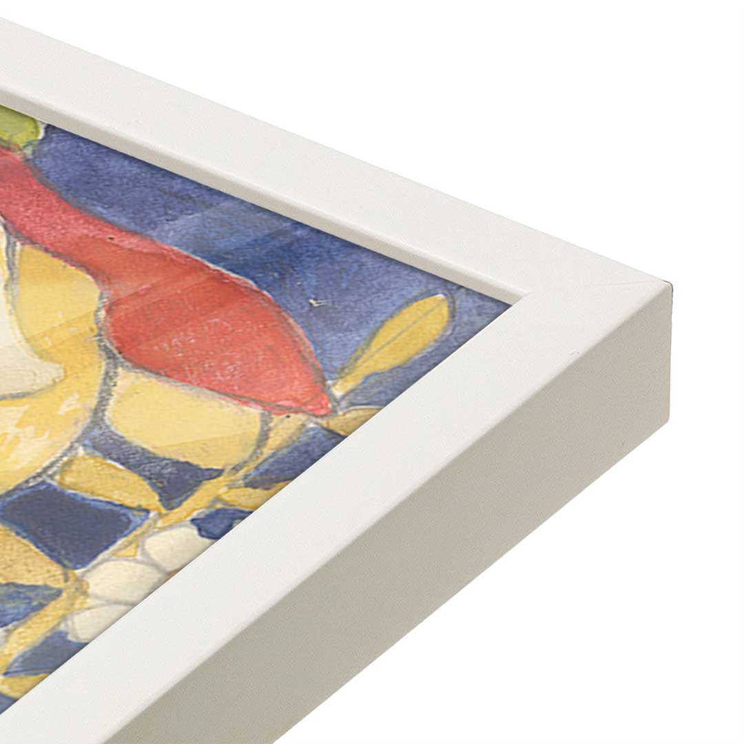 [Color:Opaque White], Picture of art in a Opaque White frame at an angle