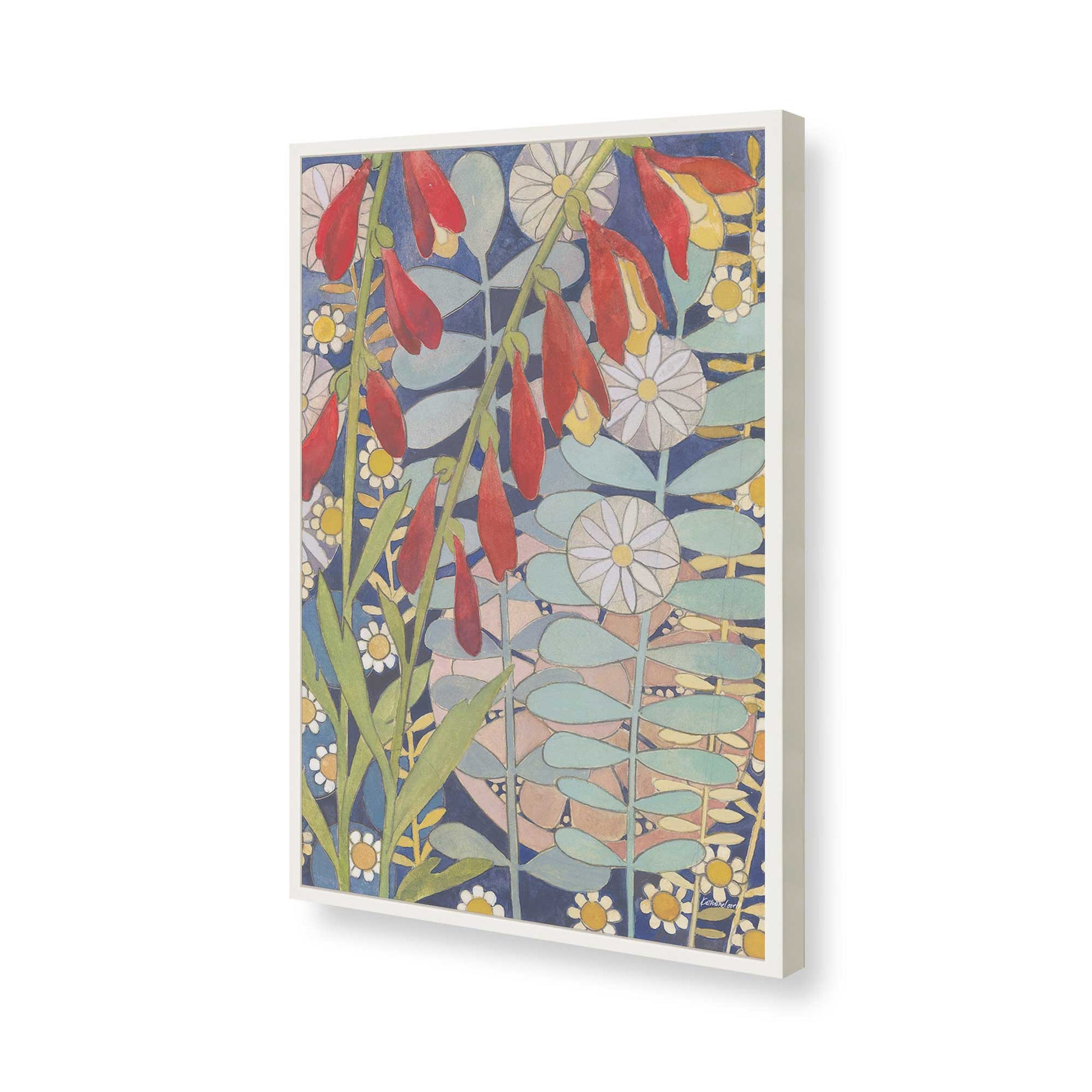 [Color:Opaque White], Picture of art in a Opaque White frame of the corner