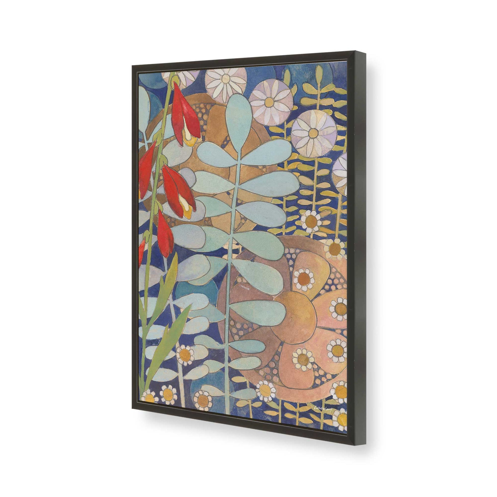 [Color:Satin Black], Picture of art in a Satin Black frame of the corner