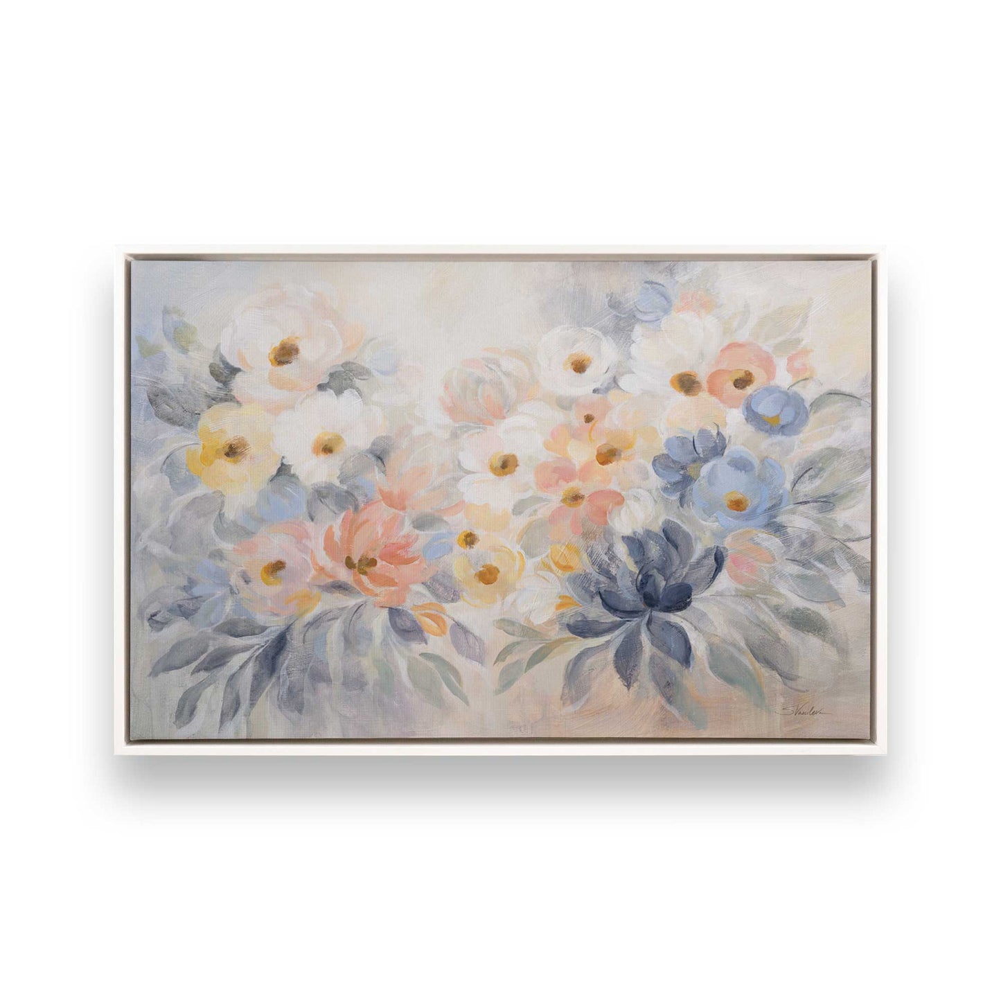 [Color:Opaque White], Picture of art in a White frame