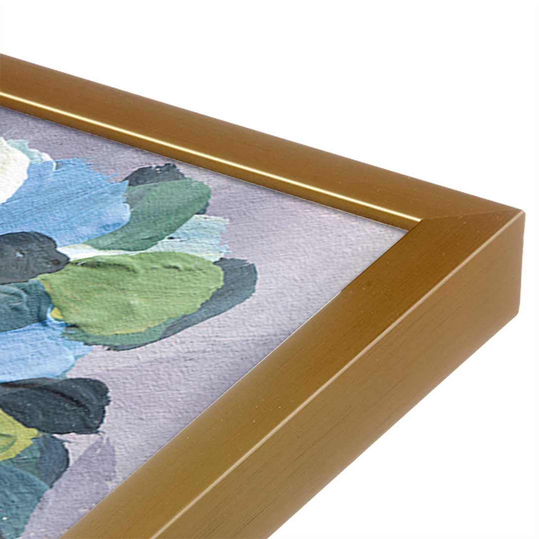 [Color:Polished Gold], Picture of art in a Polished Gold frame at an angle