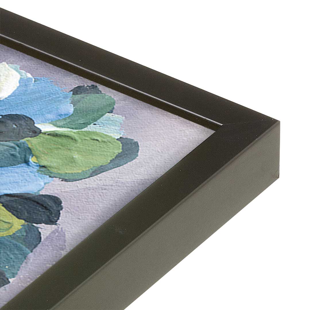 [Color:Satin Black], Picture of art in a Satin Black frame at an angle
