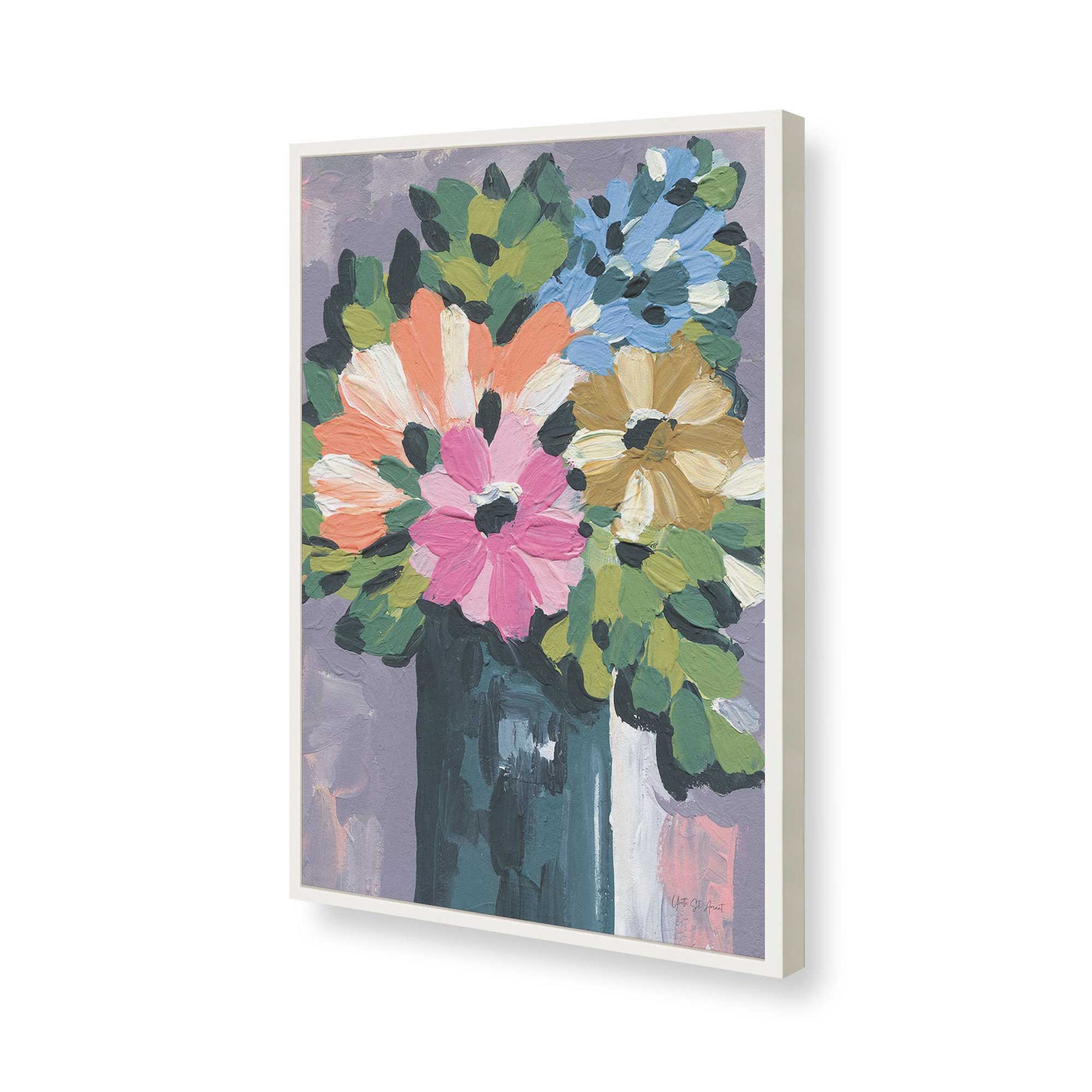 [Color:Opaque White], Picture of art in a Opaque White frame of the corner