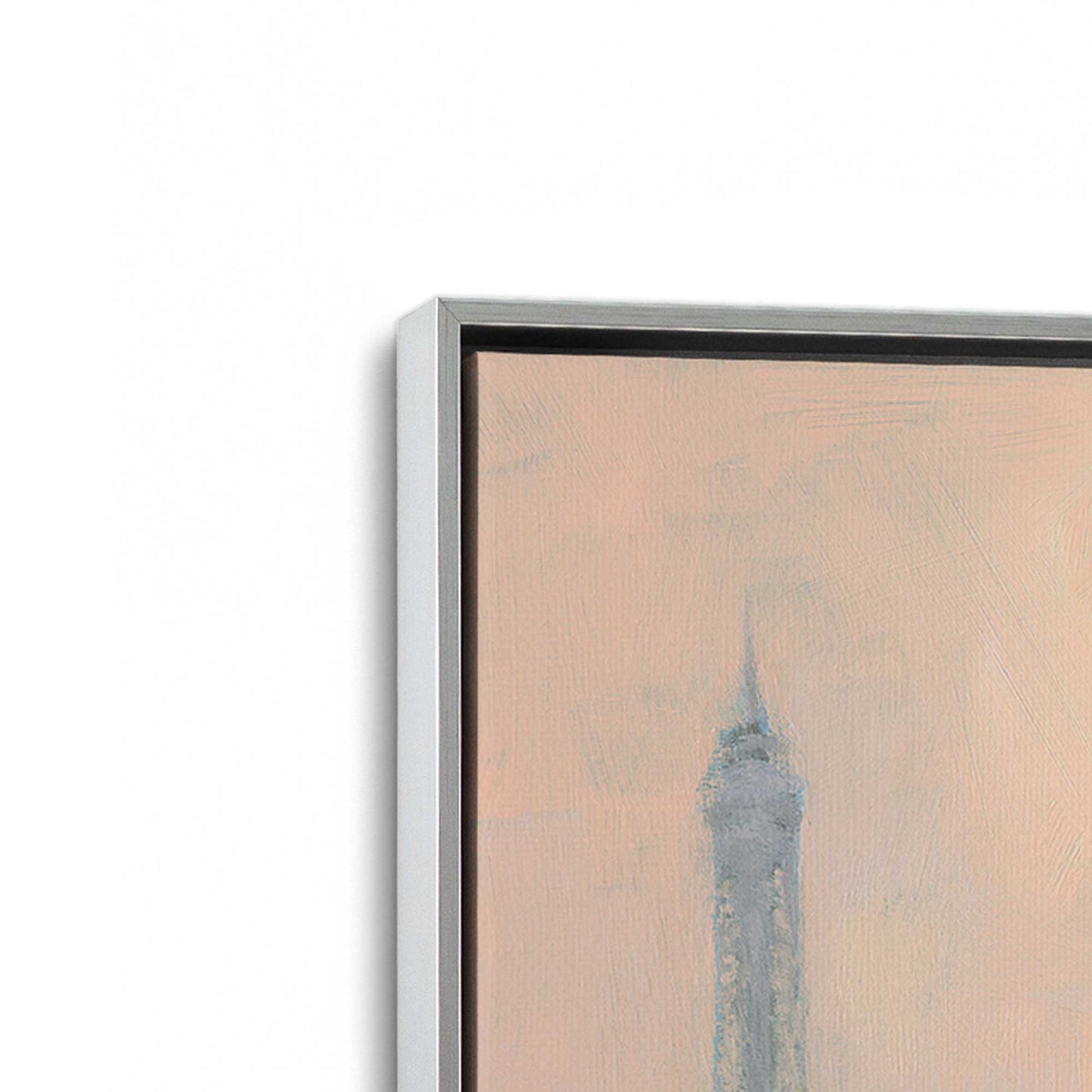 [Color:Polished Chrome], Picture of art in a Polished Chrome frame at an angle
