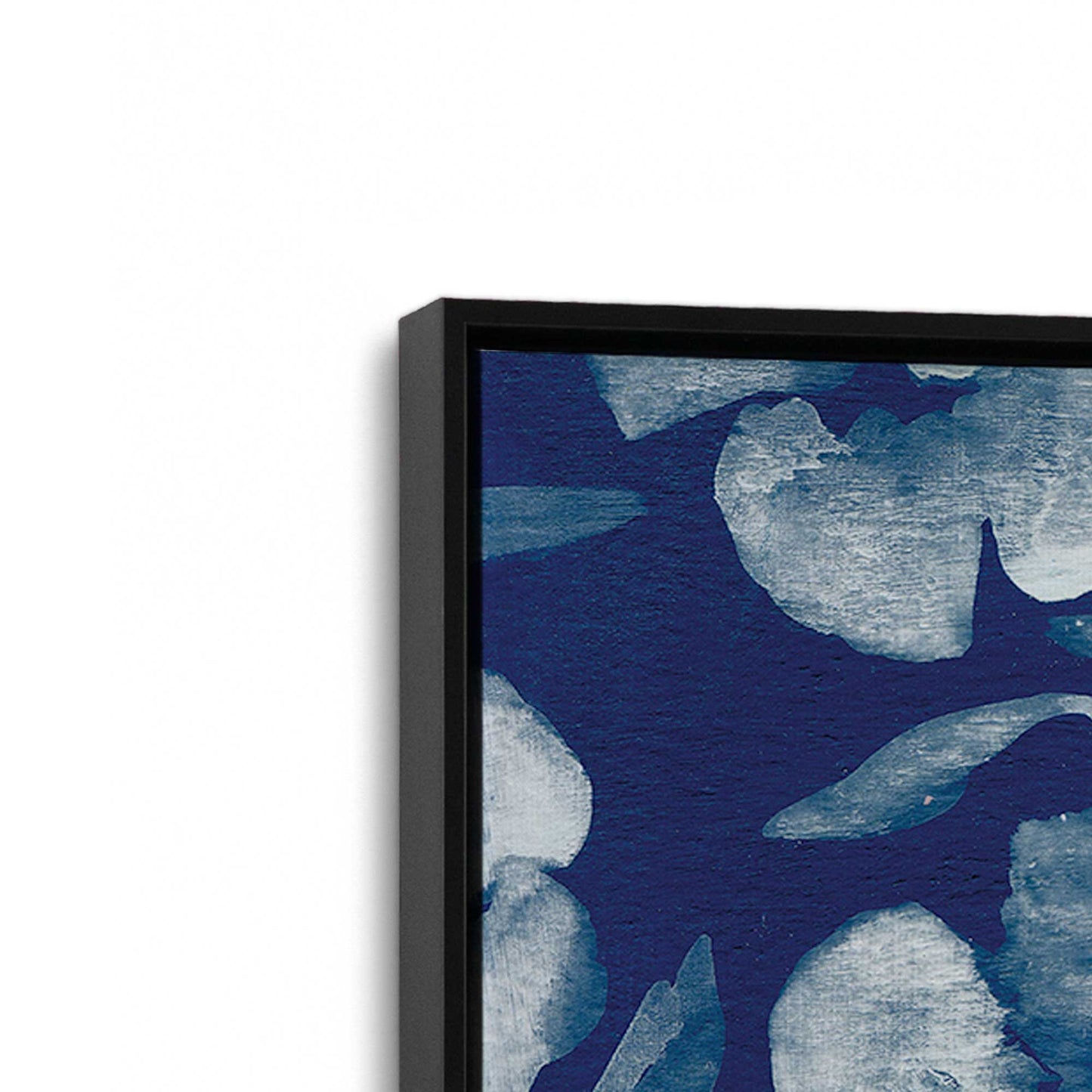 [Color:Satin Black], Picture of art in a Satin Black frame at an angle