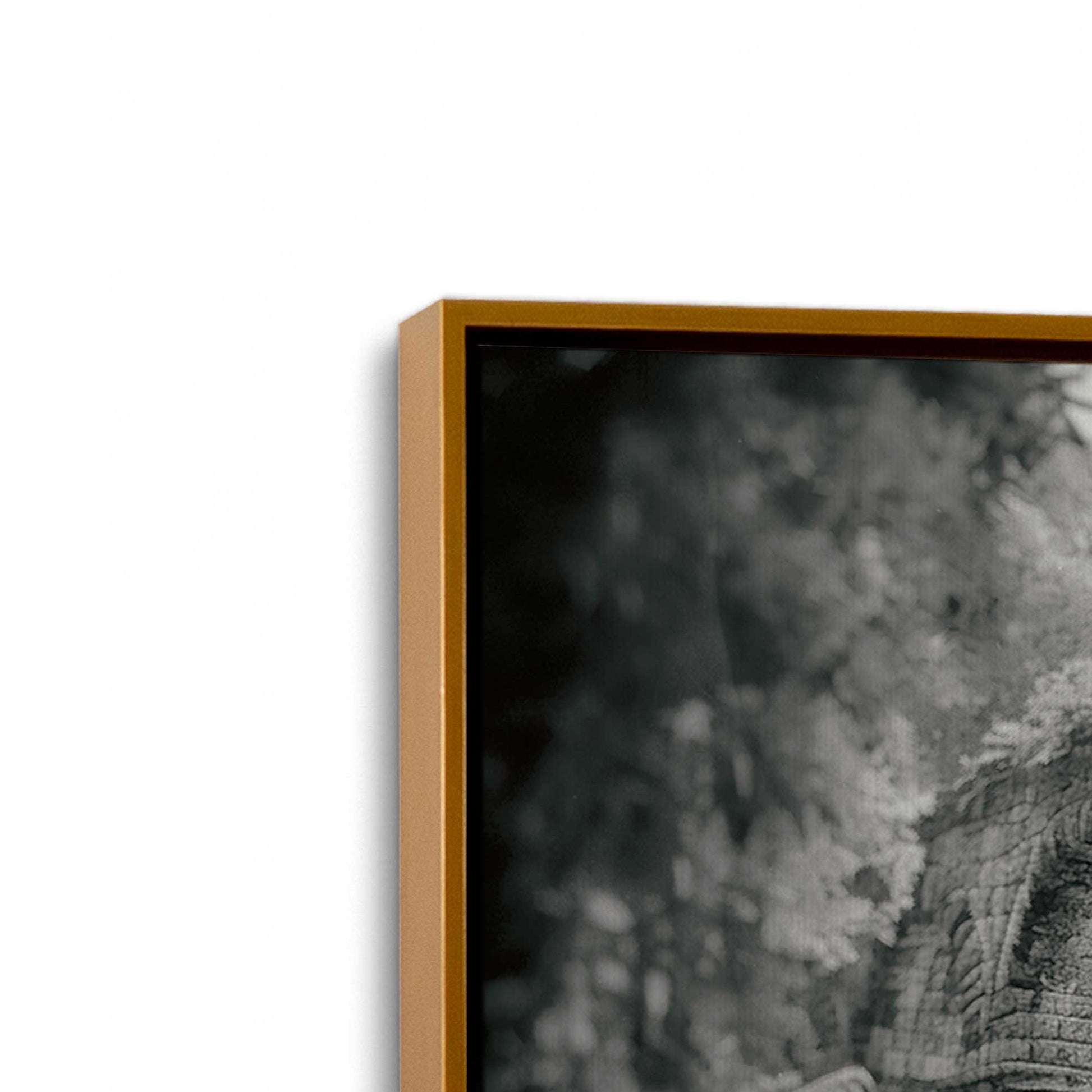 [Color:Polished Gold], Picture of art in a Polished Gold frame at an angle