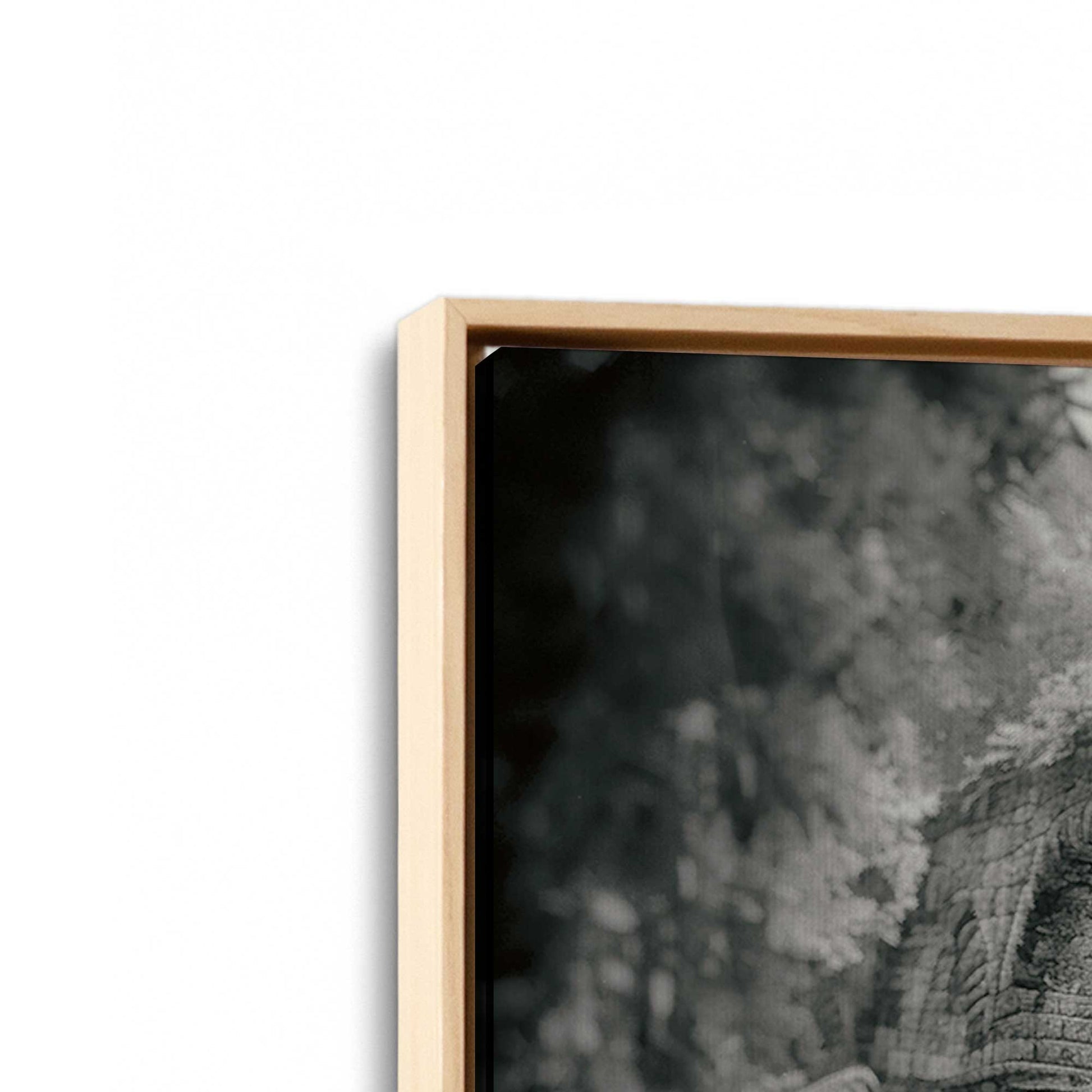 [Color:American Maple], Picture of art in a American Maple frame at an angle