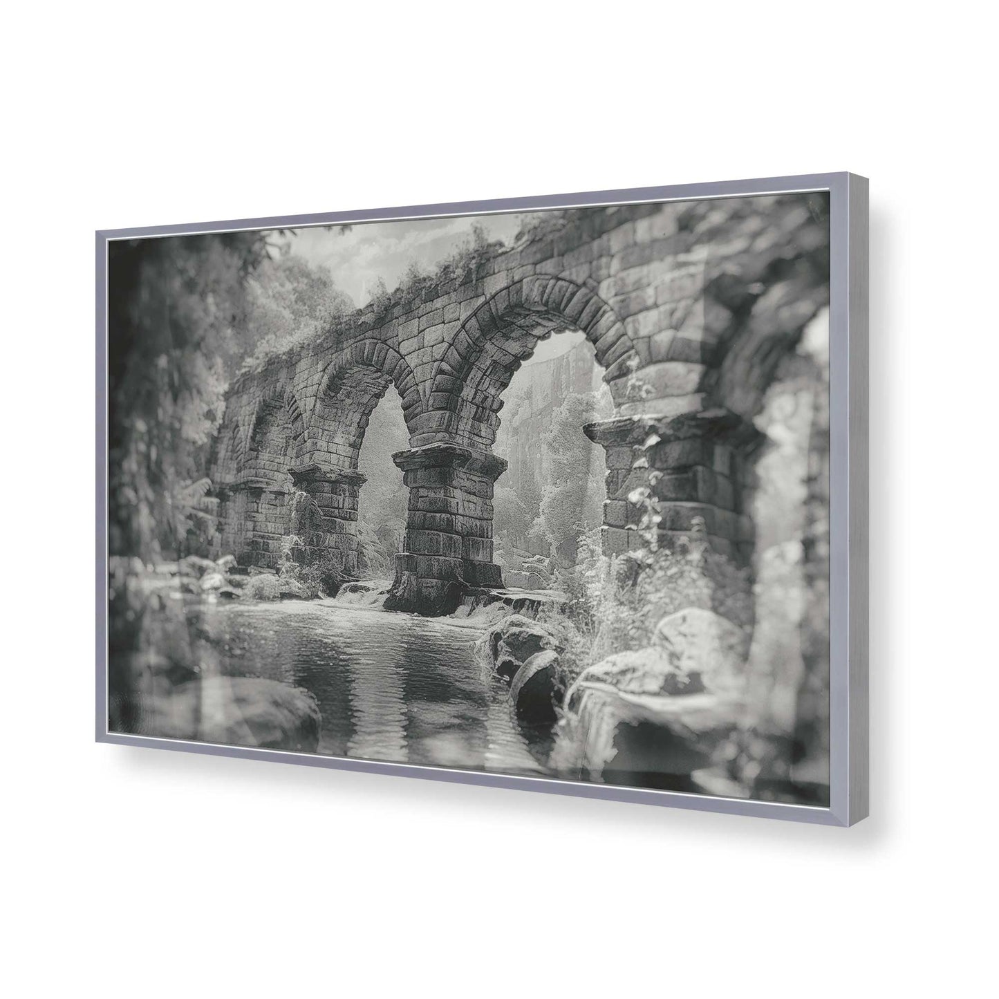 [Color:Polished Chrome], Picture of art in a Polished Chrome frame of the corner