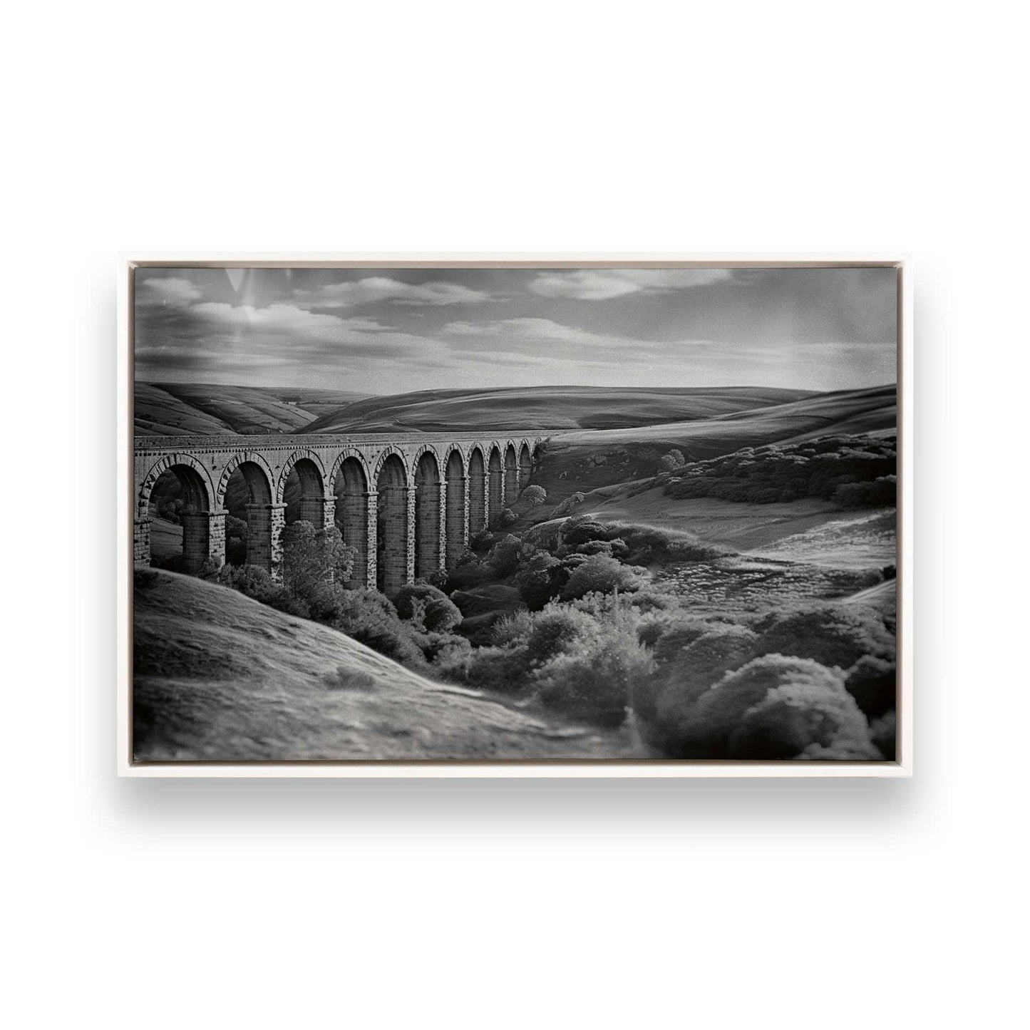 [Color:Opaque White], Picture of art in a White frame