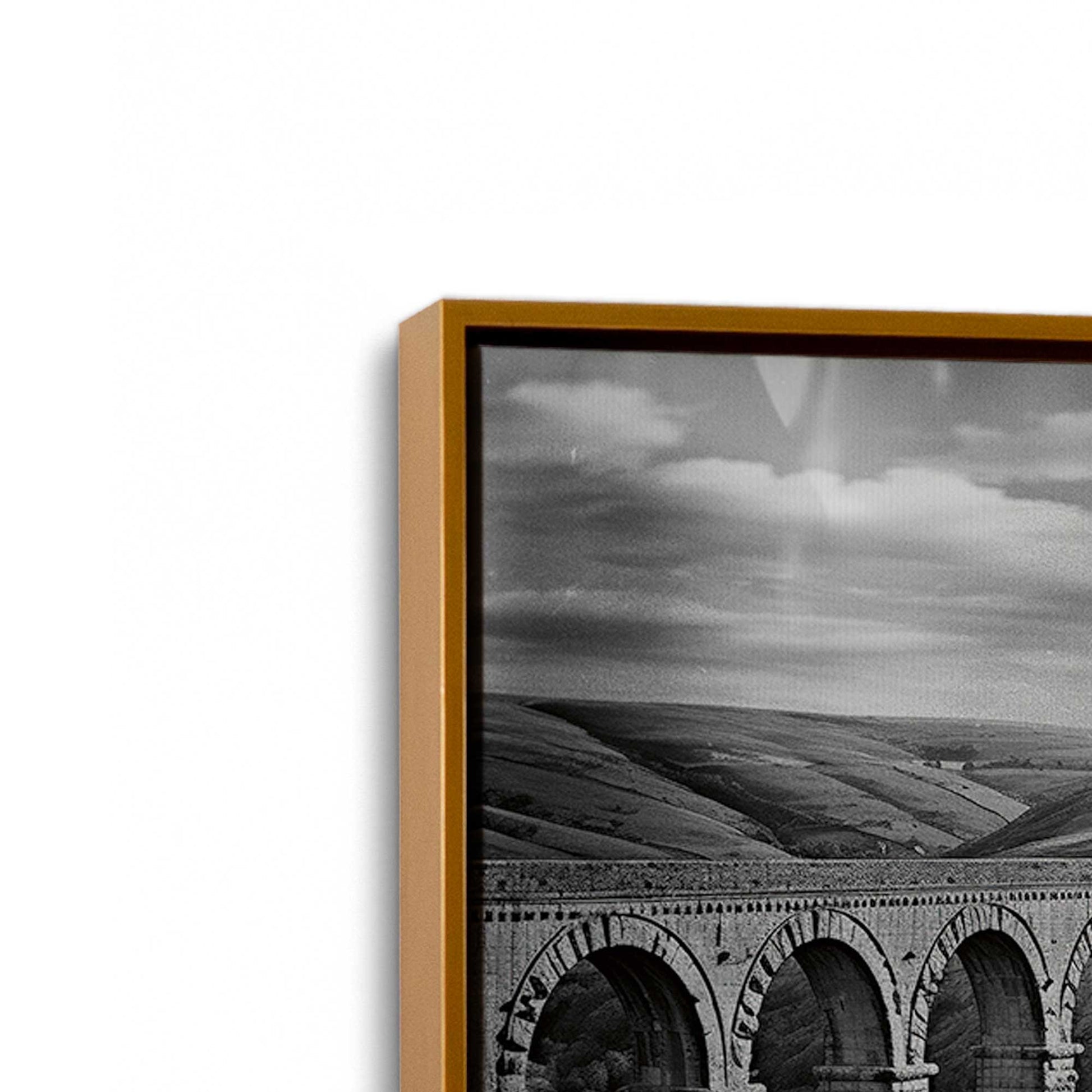 [Color:Polished Gold], Picture of art in a Polished Gold frame at an angle