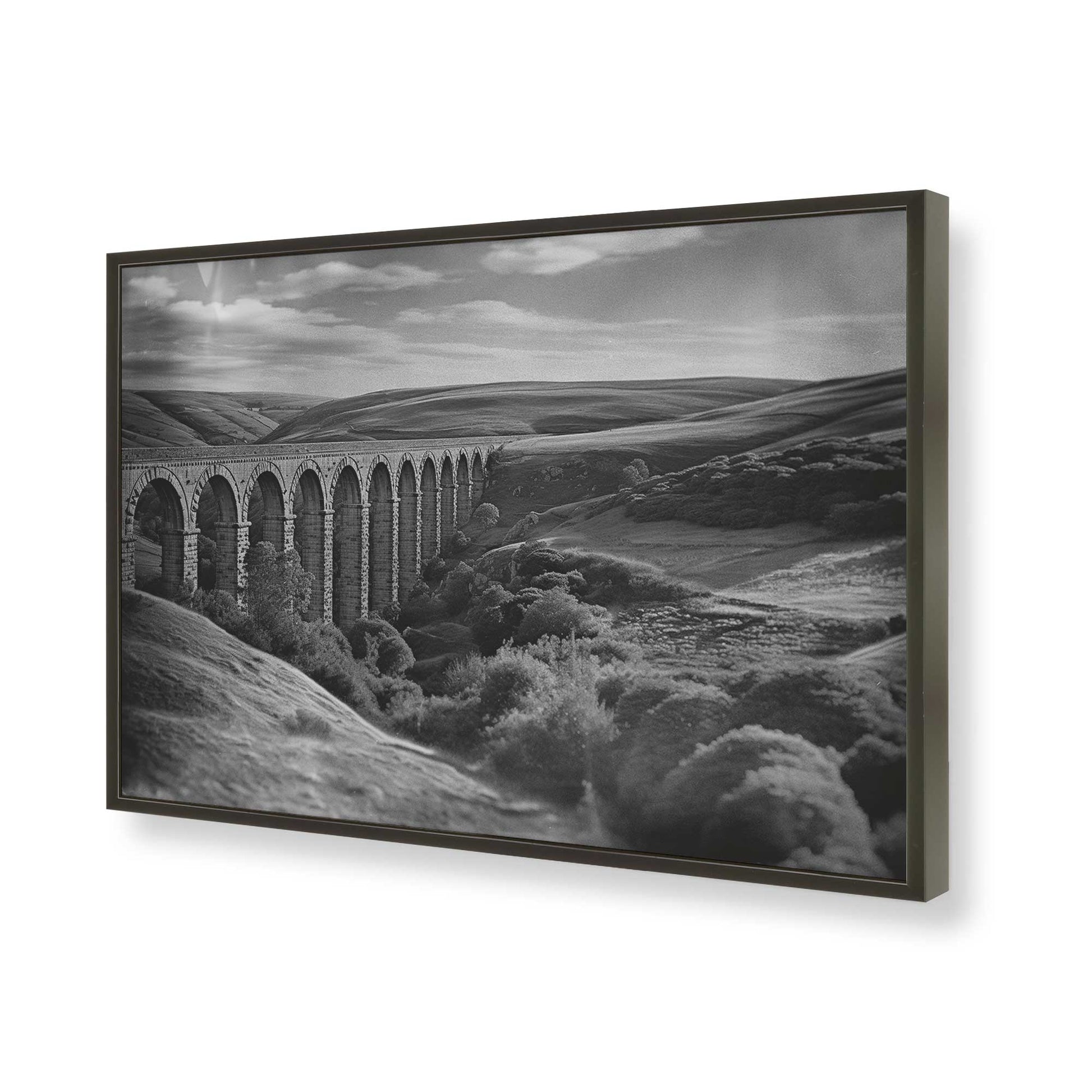[Color:Satin Black], Picture of art in a Satin Black frame of the corner