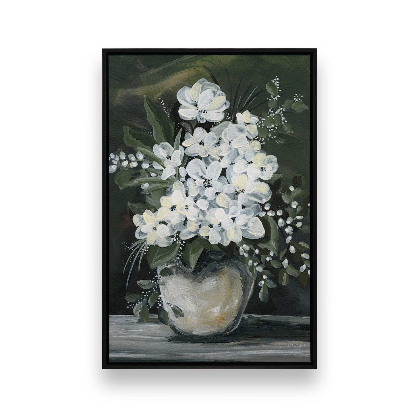 [Color:Satin Black], Picture of art in a Satin Black frame