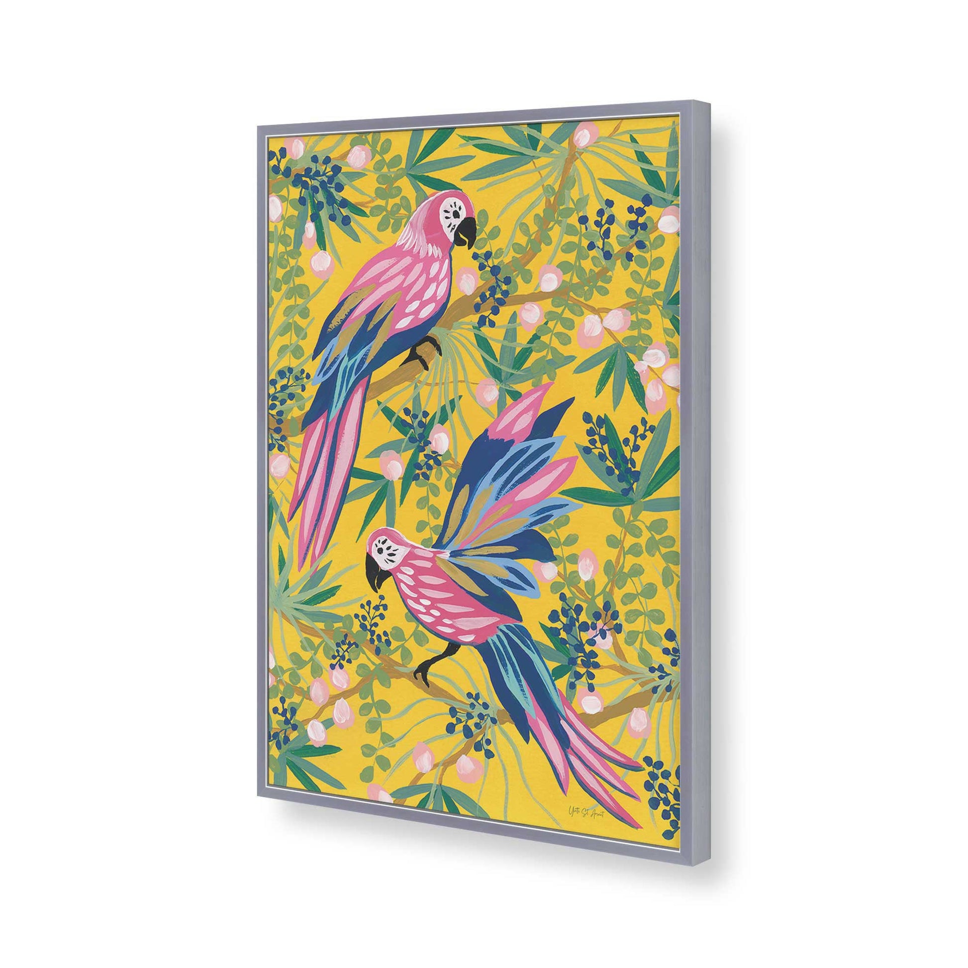 [Color:Polished Chrome], Picture of art in a Polished Chrome frame of the corner