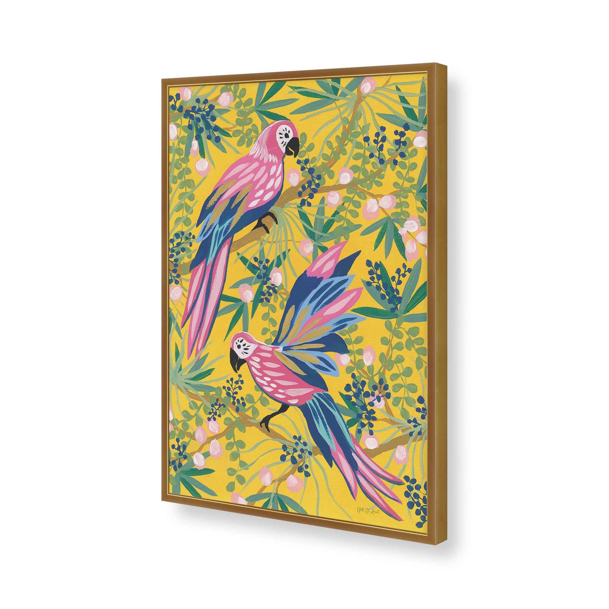 [Color:Polished Gold], Picture of art in a Polished Gold frame of the corner