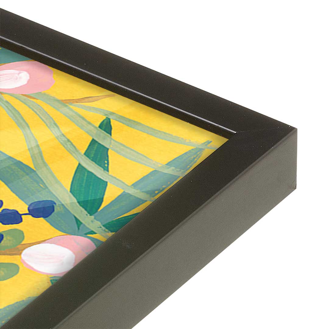 [Color:Satin Black], Picture of art in a Satin Black frame at an angle