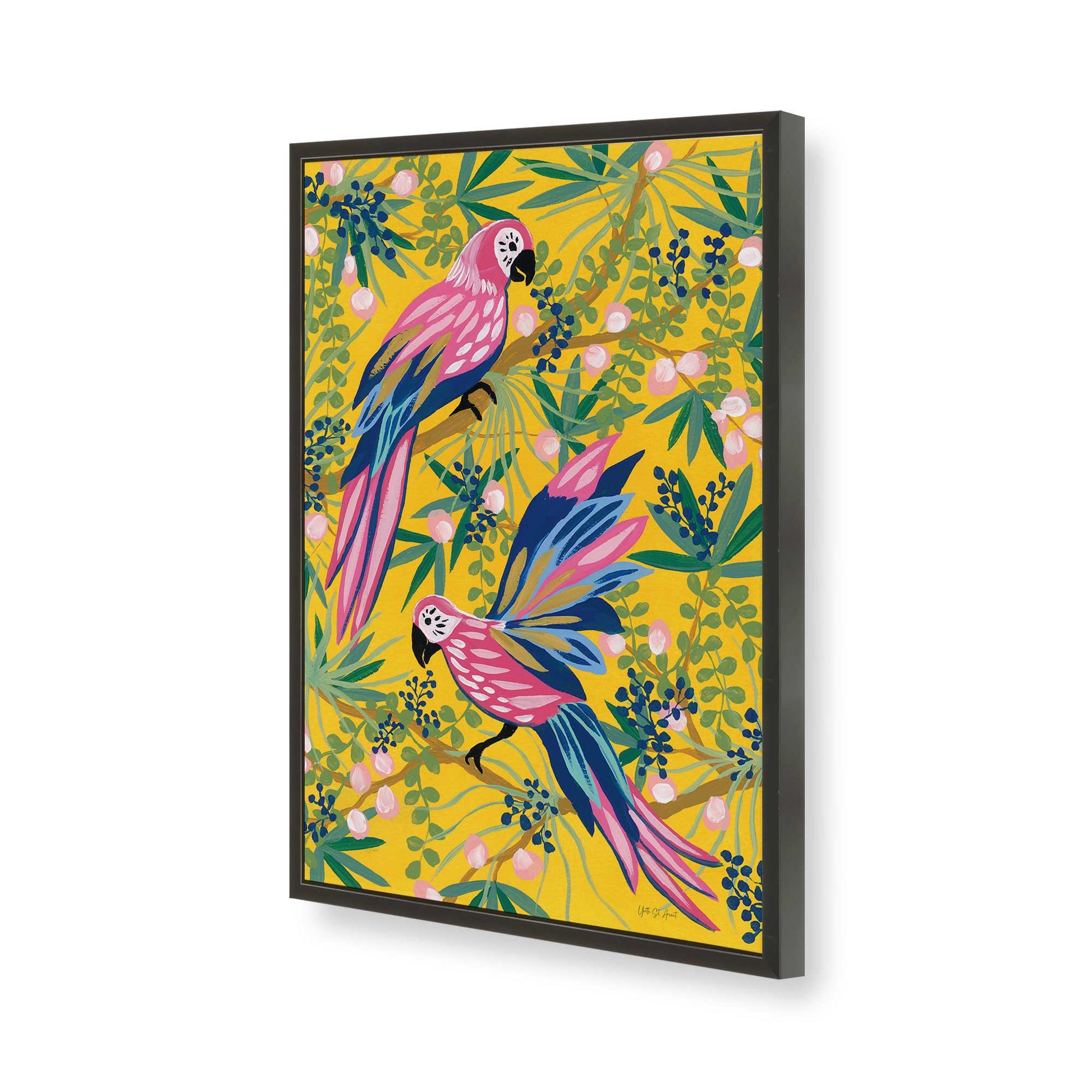 [Color:Satin Black], Picture of art in a Satin Black frame of the corner