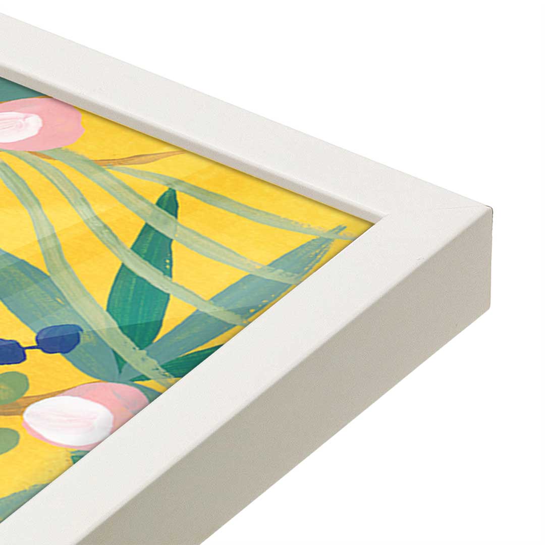 [Color:Opaque White], Picture of art in a Opaque White frame at an angle