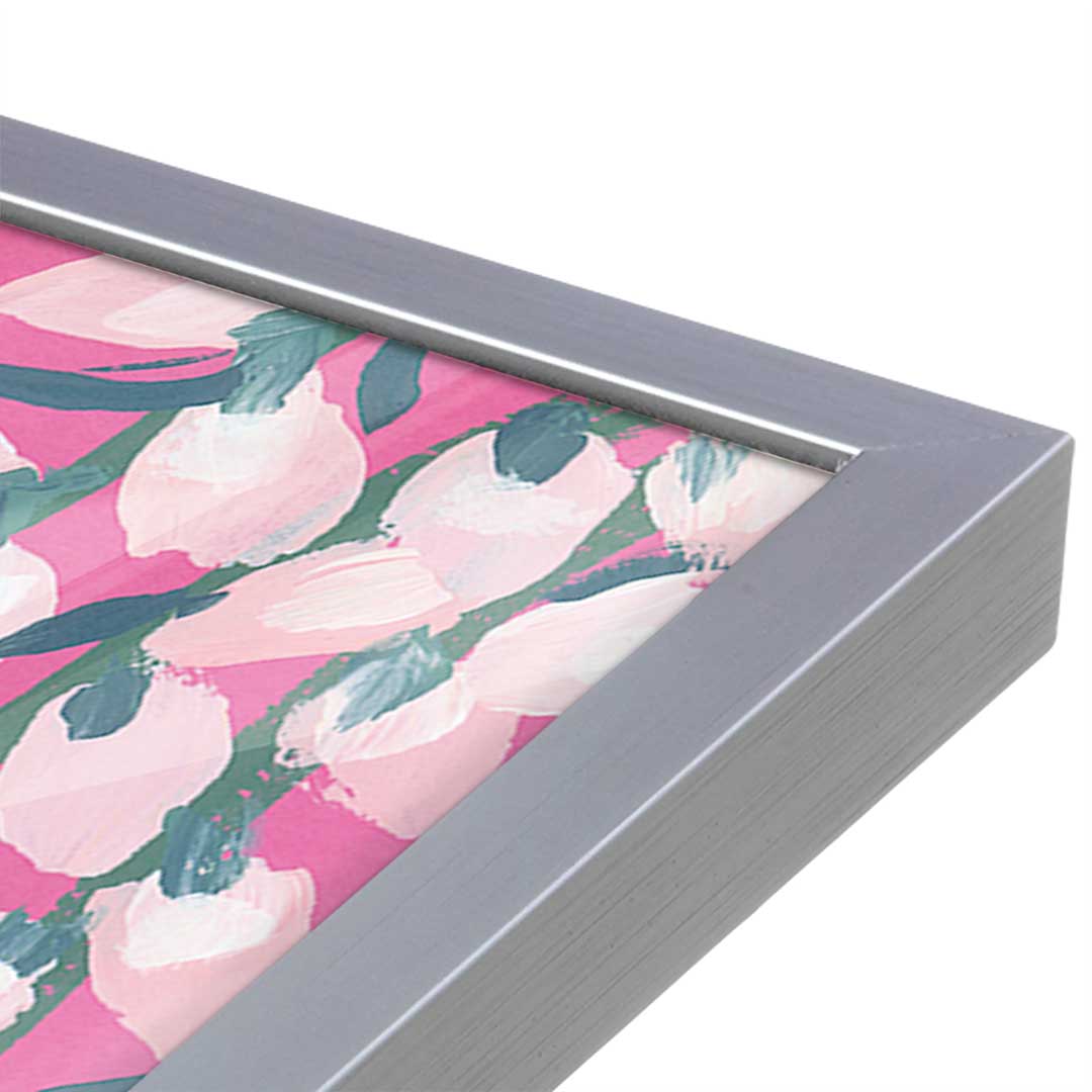 [Color:Polished Chrome], Picture of art in a Polished Chrome frame at an angle