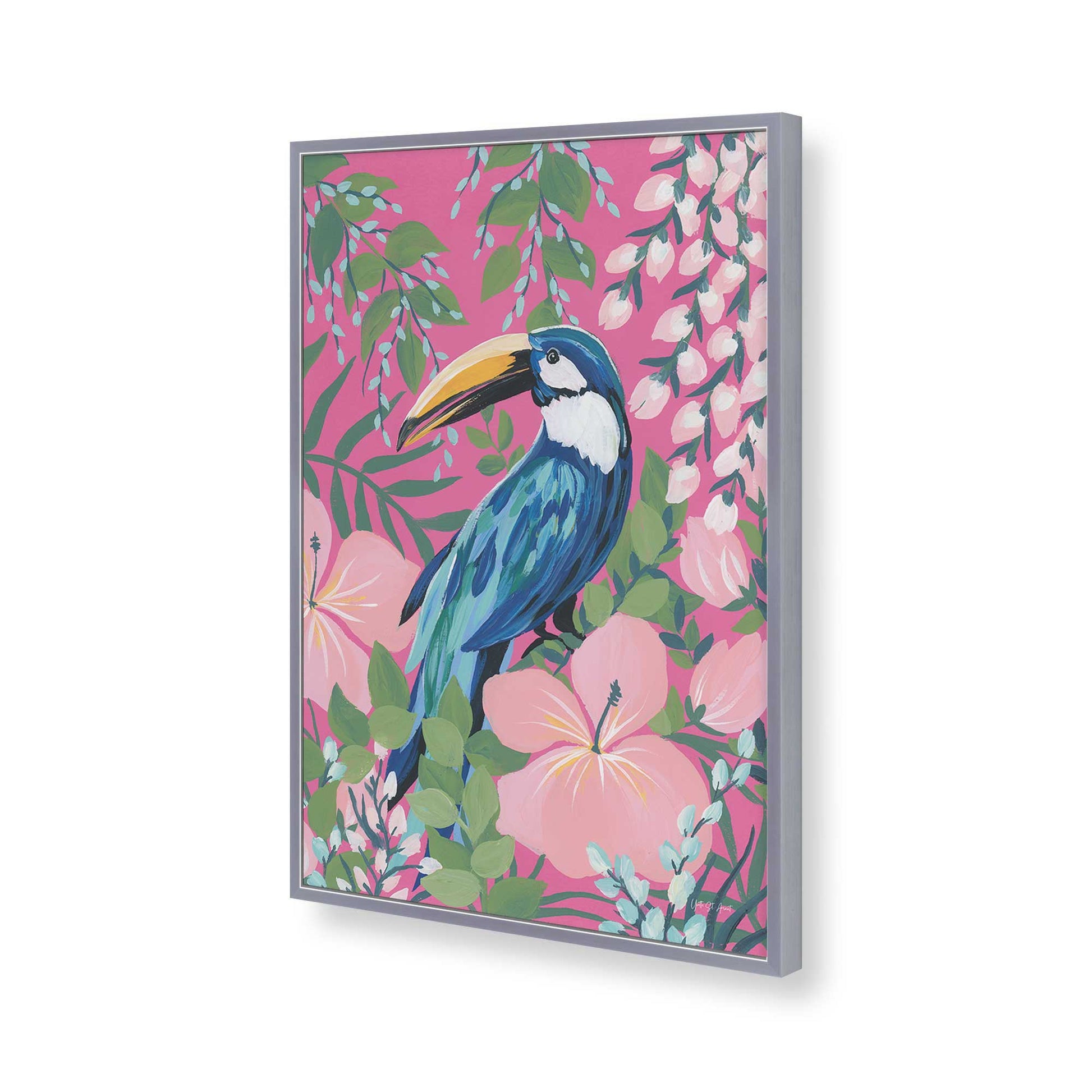 [Color:Polished Chrome], Picture of art in a Polished Chrome frame of the corner