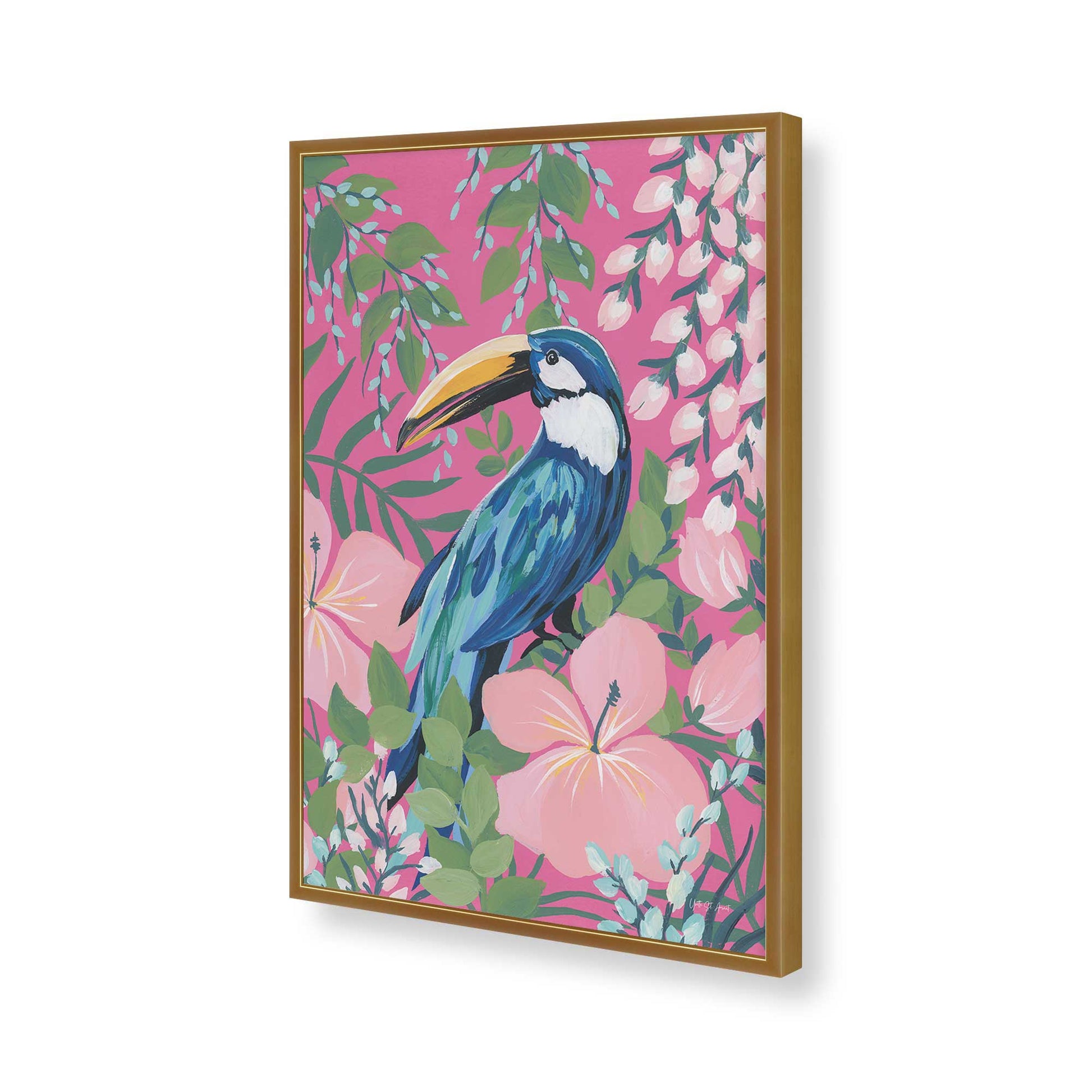 [Color:Polished Gold], Picture of art in a Polished Gold frame of the corner