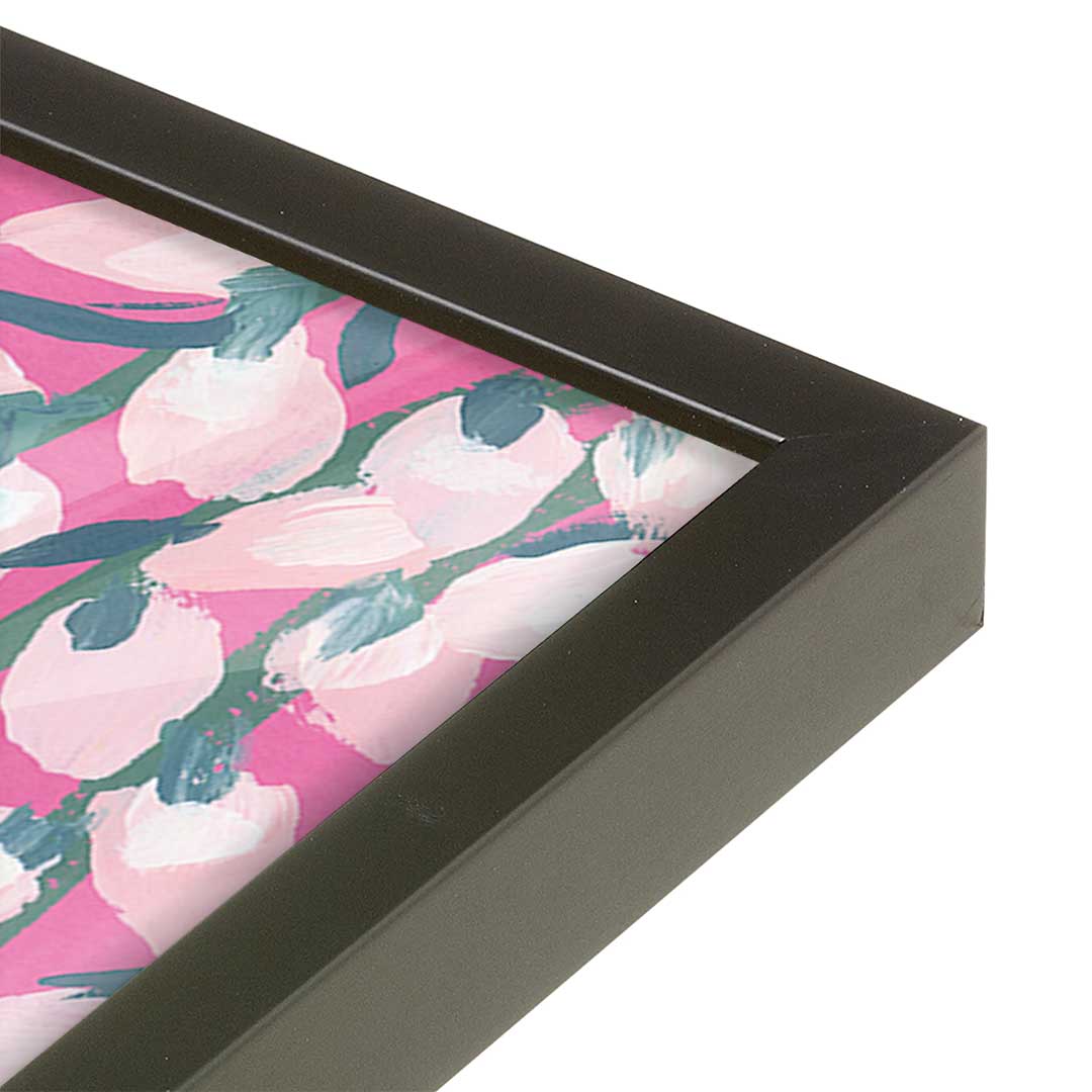 [Color:Satin Black], Picture of art in a Satin Black frame at an angle