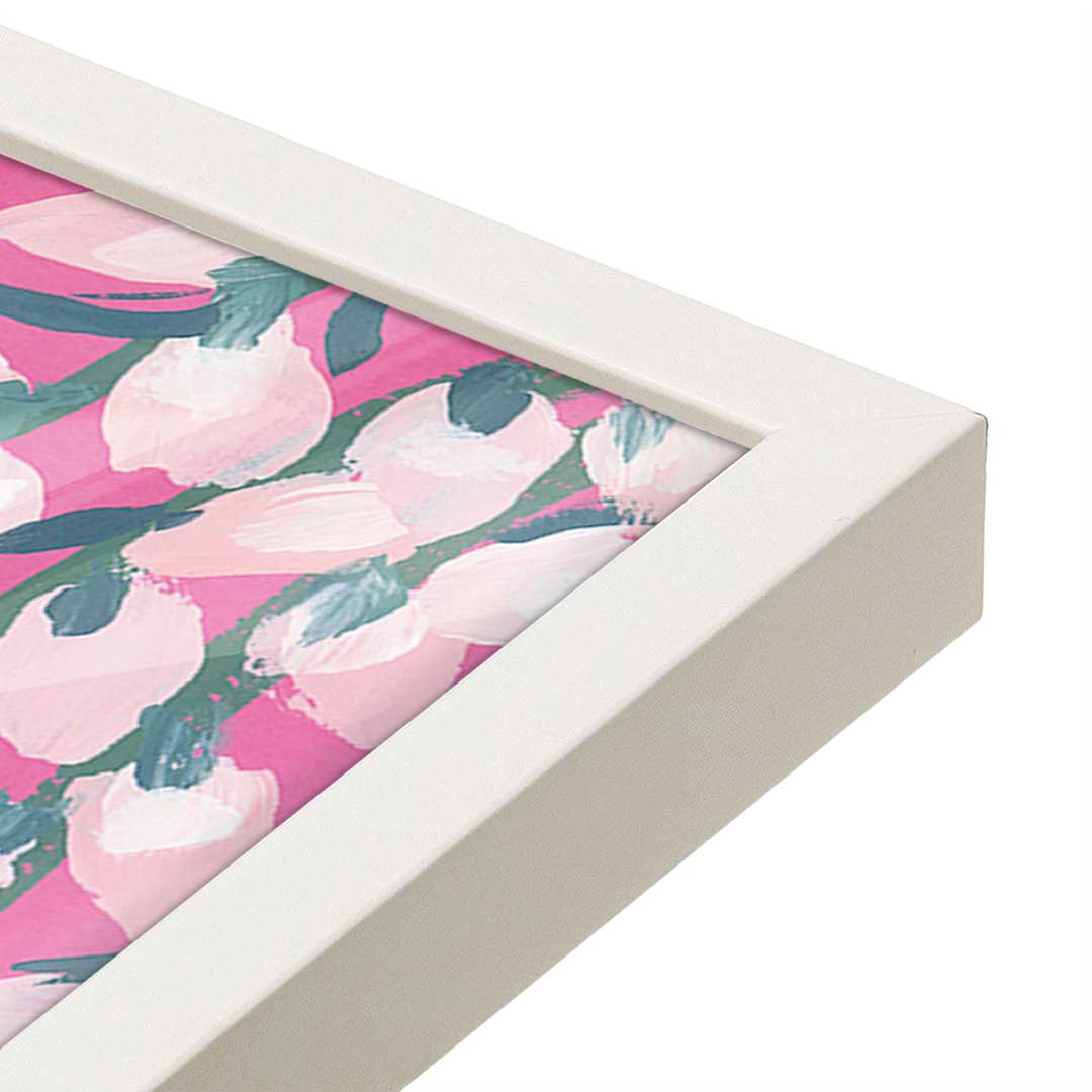 [Color:Opaque White], Picture of art in a Opaque White frame at an angle