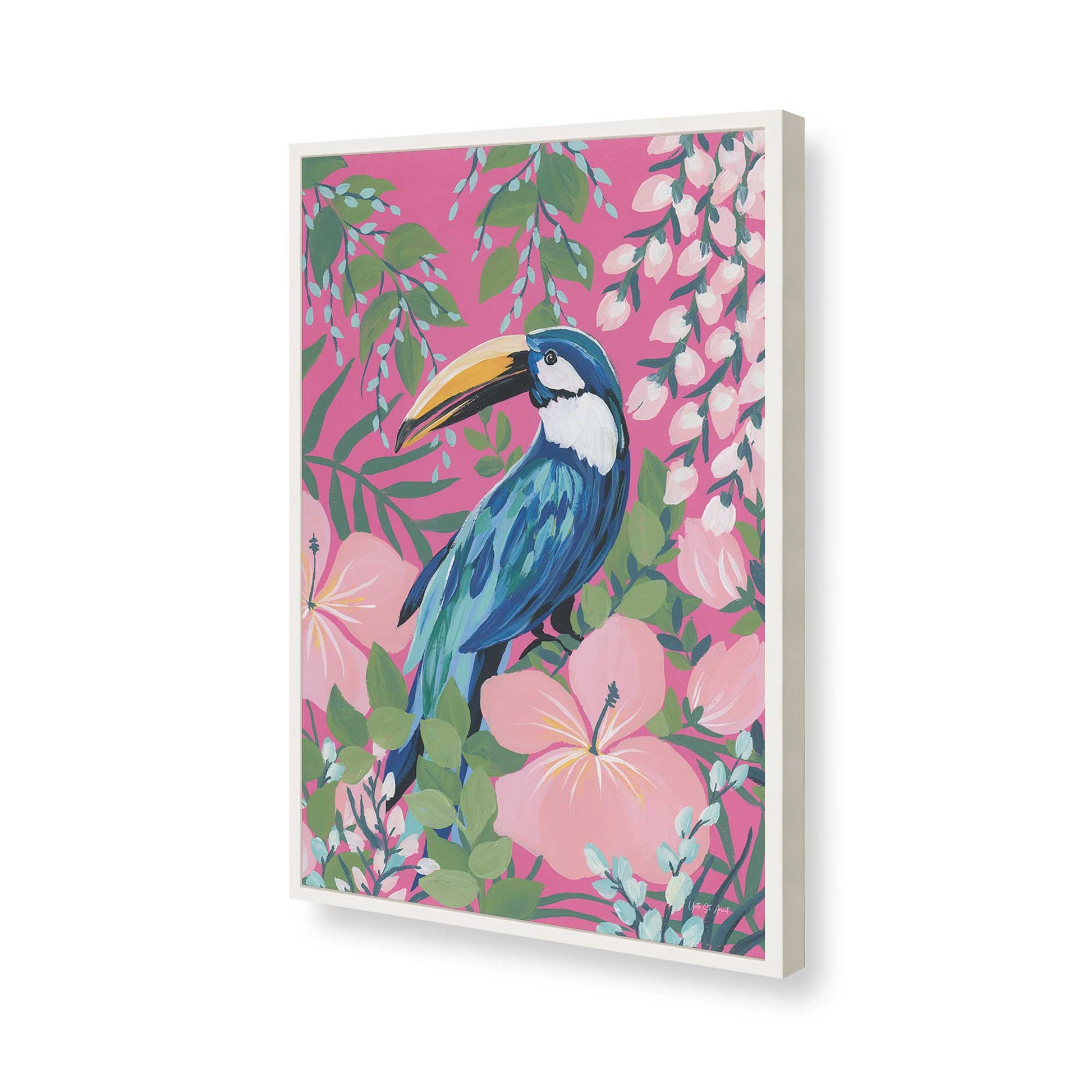 [Color:Opaque White], Picture of art in a Opaque White frame of the corner