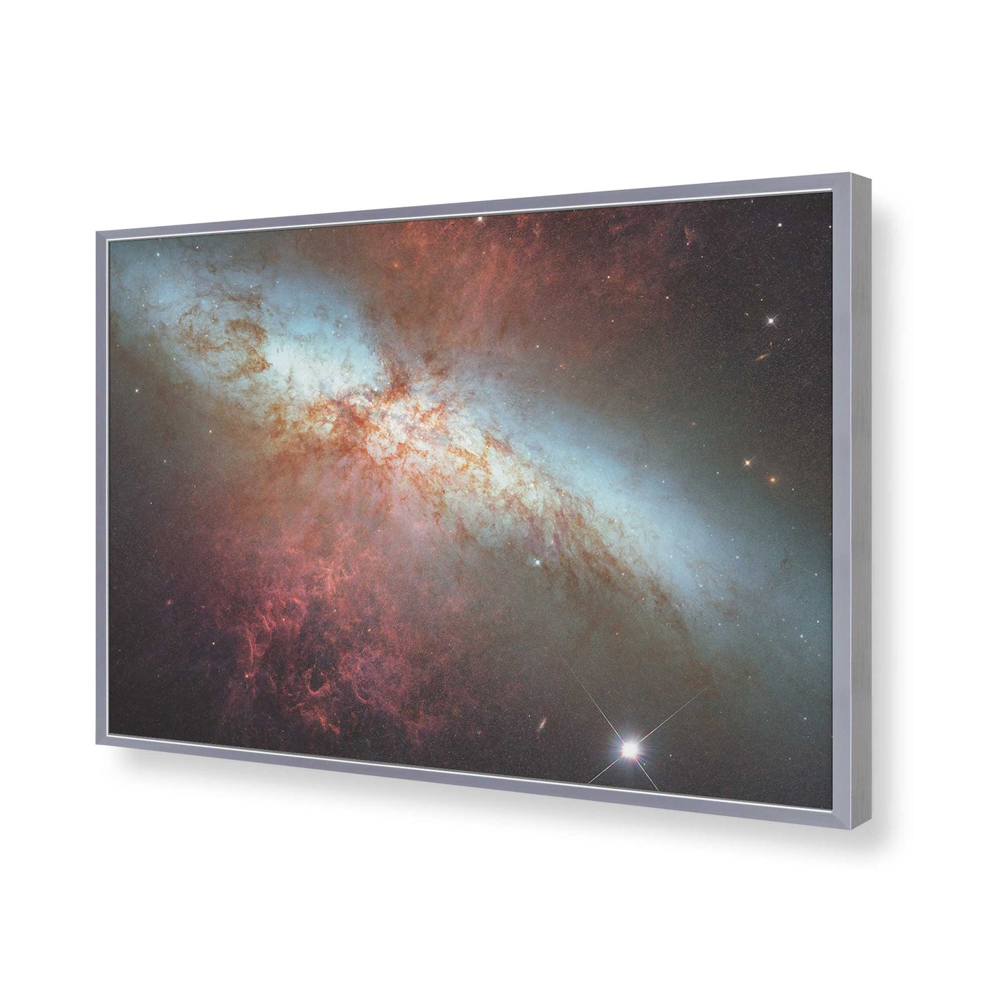[Color:Polished Chrome], Picture of art in a Polished Chrome frame of the corner