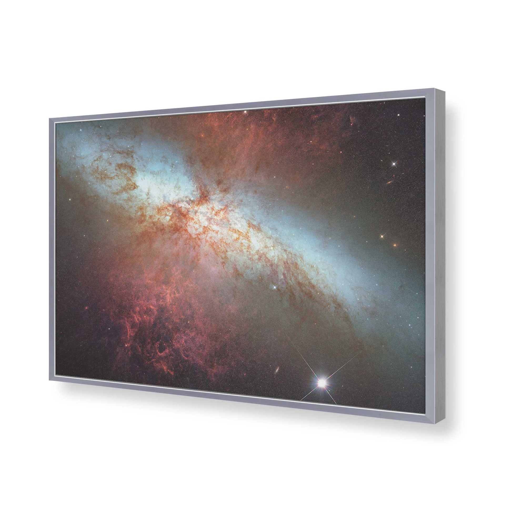 [Color:Polished Chrome], Picture of art in a Polished Chrome frame of the corner