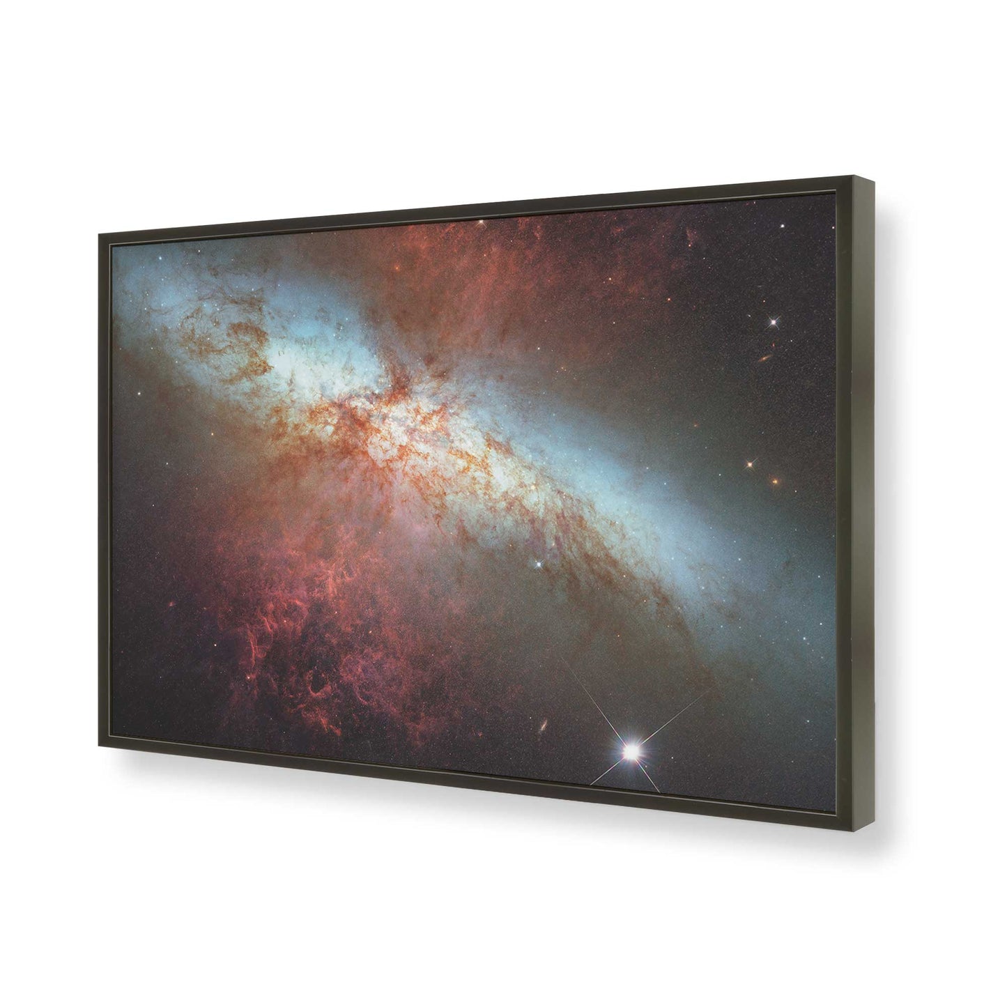 [Color:Satin Black], Picture of art in a Satin Black frame of the corner