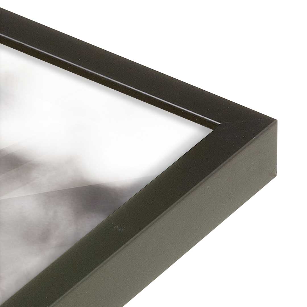 [Color:Satin Black], Picture of art in a Satin Black frame at an angle