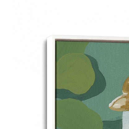 [Color:Opaque White], Picture of art in a White frame at an angle