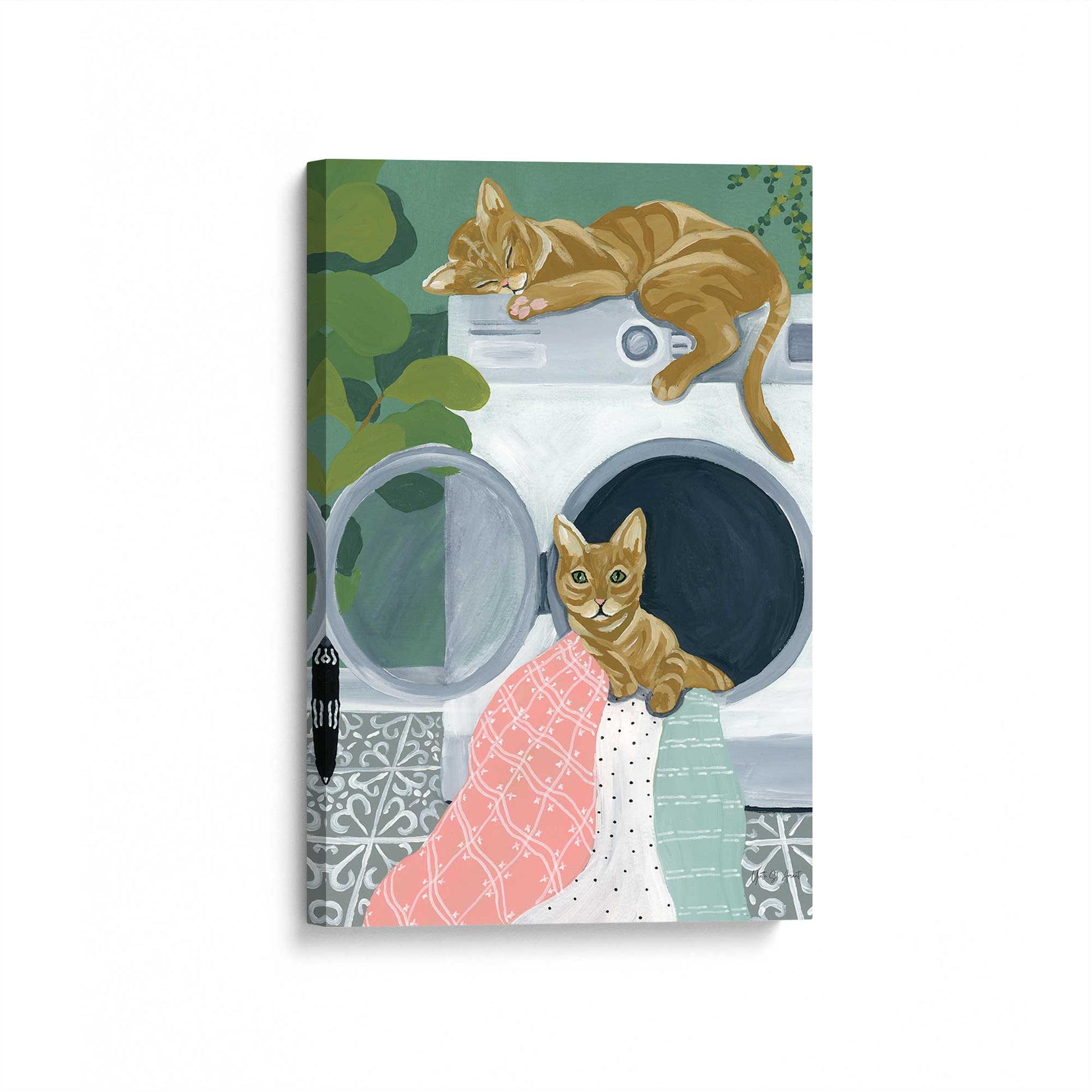 [Color:Stretched Canvas], Picture of art at an angle