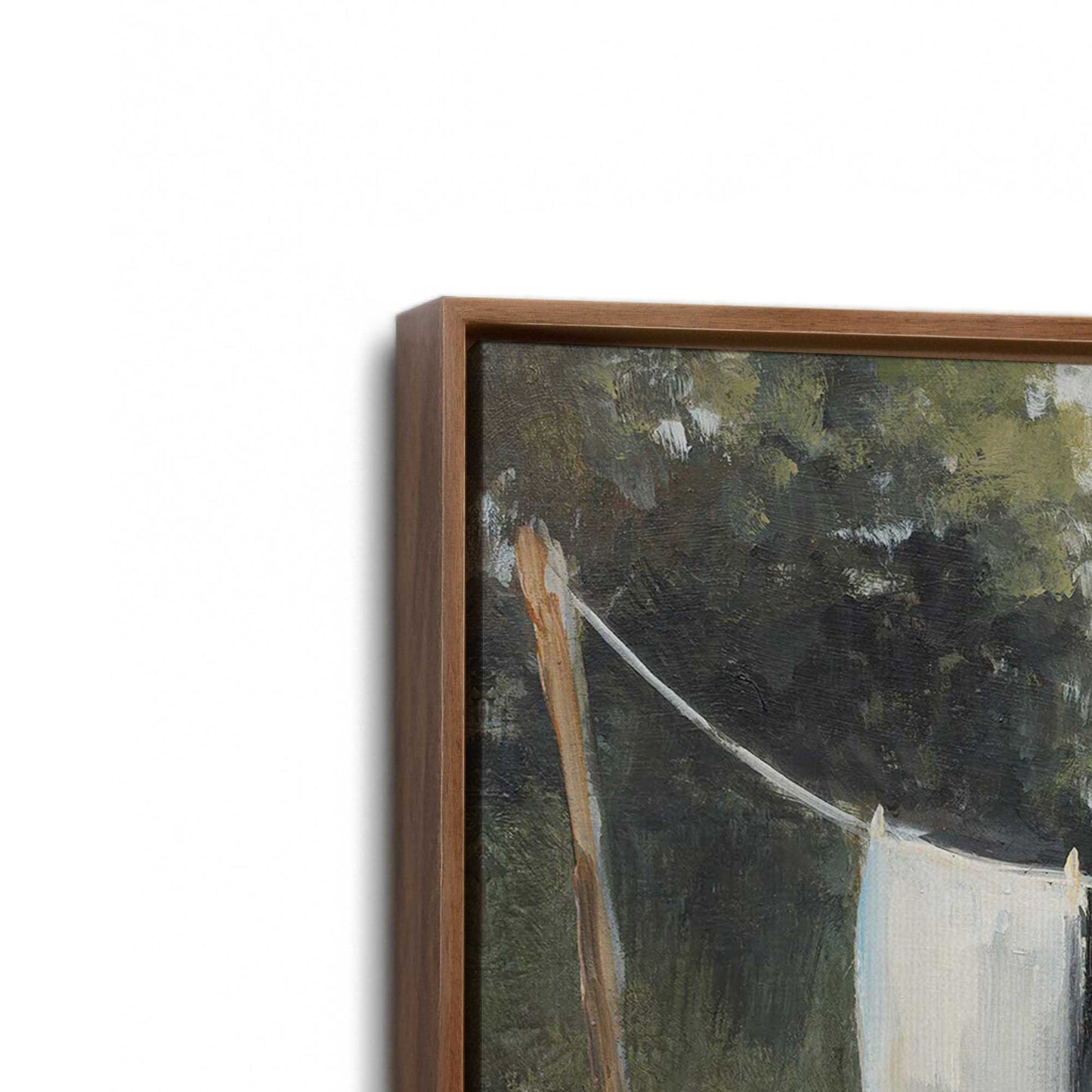 [Color:Walnut], Picture of art in a Walnut frame at an angle