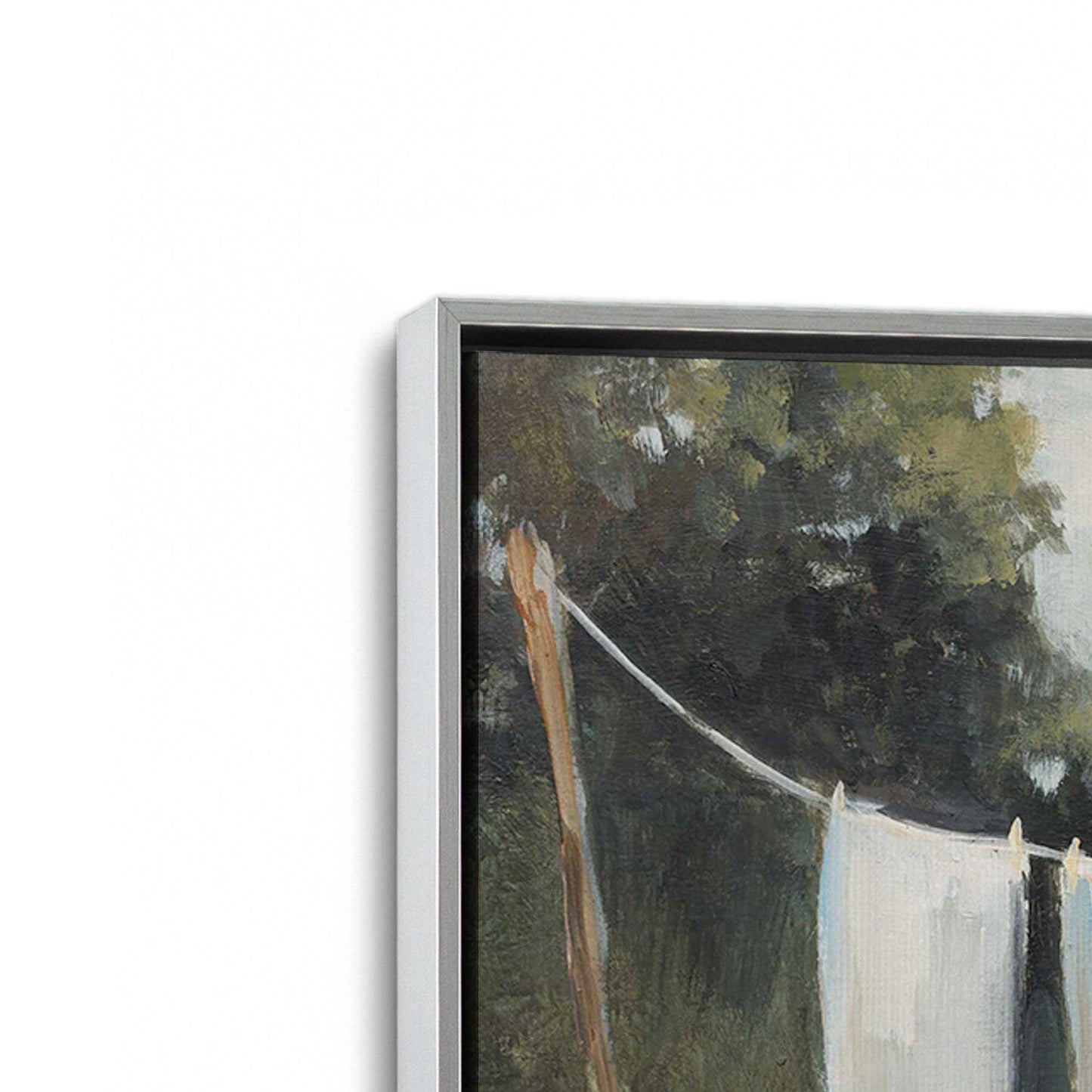 [Color:Polished Chrome], Picture of art in a Polished Chrome frame at an angle