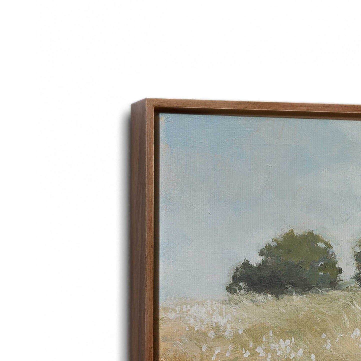 [Color:Walnut], Picture of art in a Walnut frame at an angle