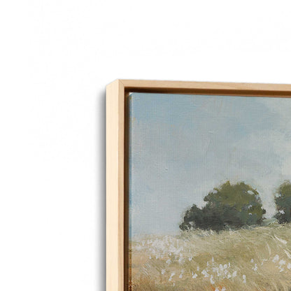 [Color:American Maple], Picture of art in a American Maple frame at an angle