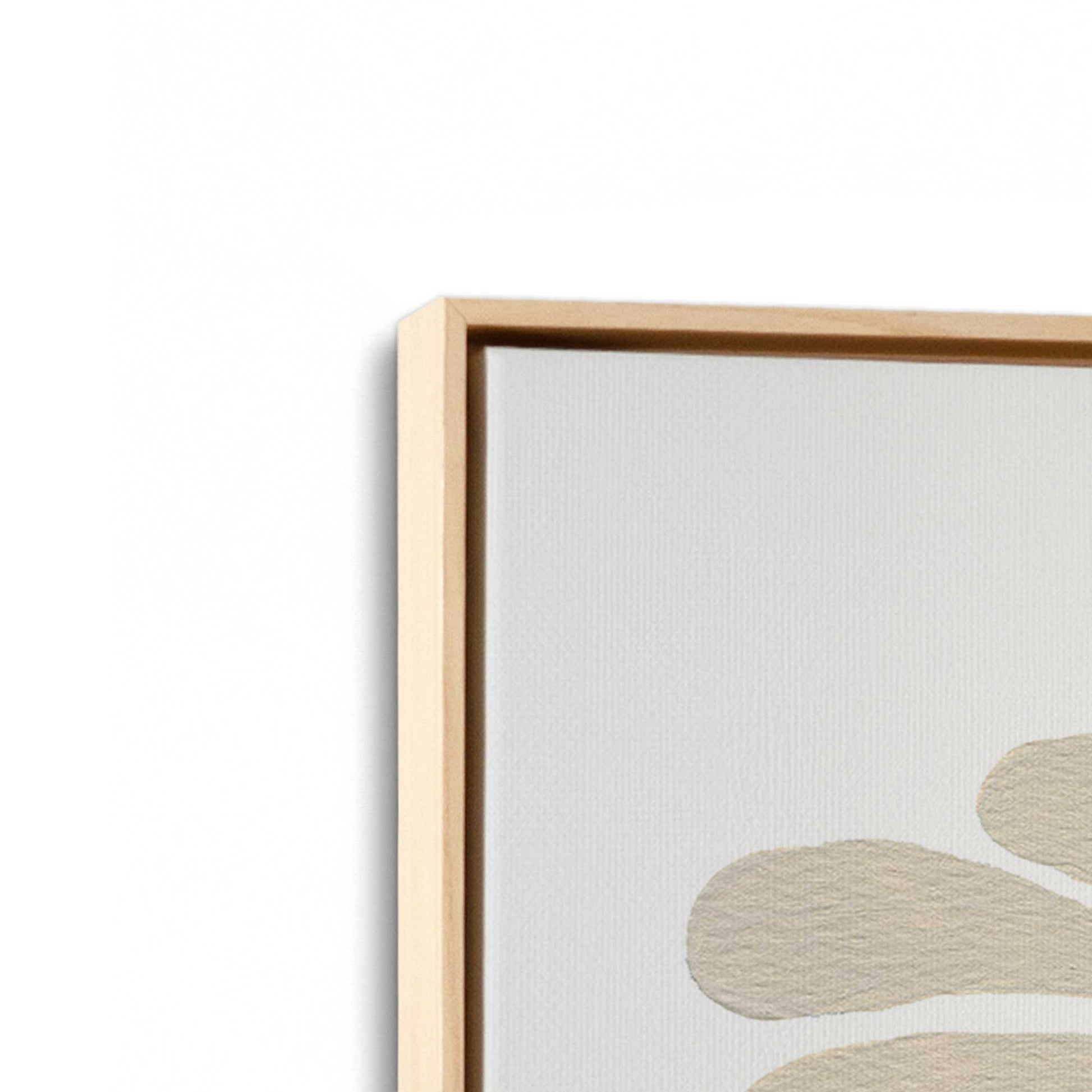 [Color:American Maple], Picture of art in a American Maple frame at an angle