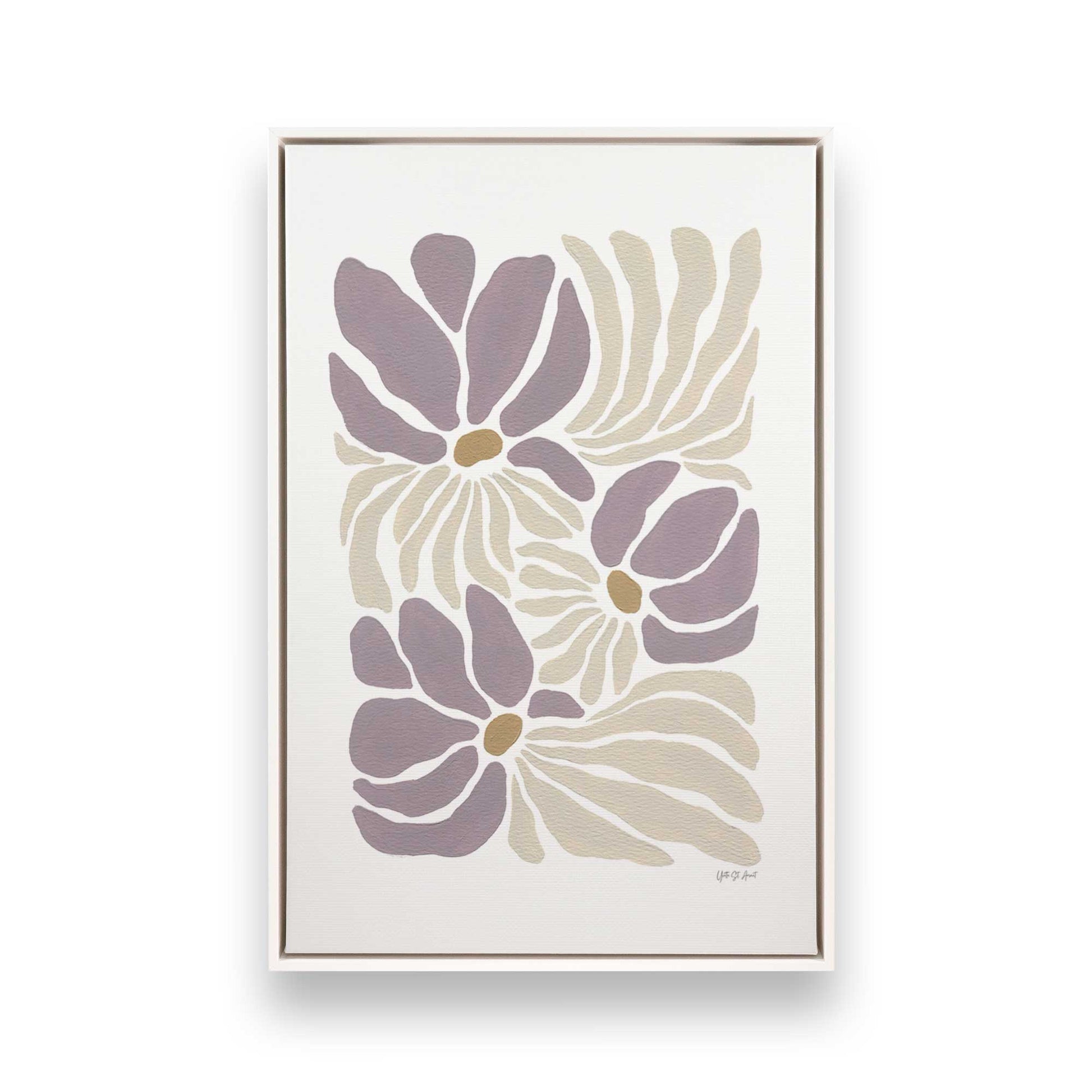 [Color:Opaque White], Picture of art in a White frame