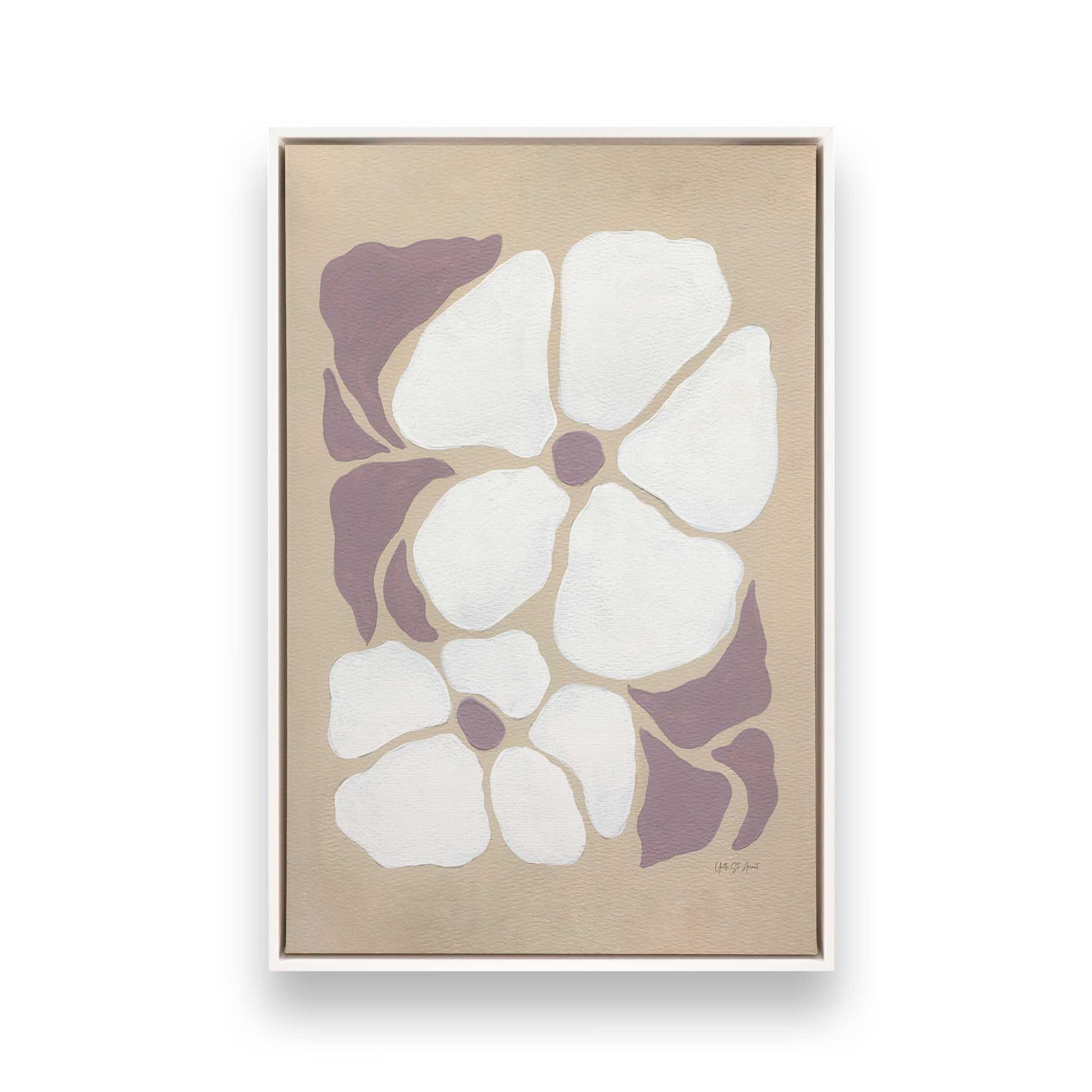 [Color:Opaque White], Picture of art in a White frame