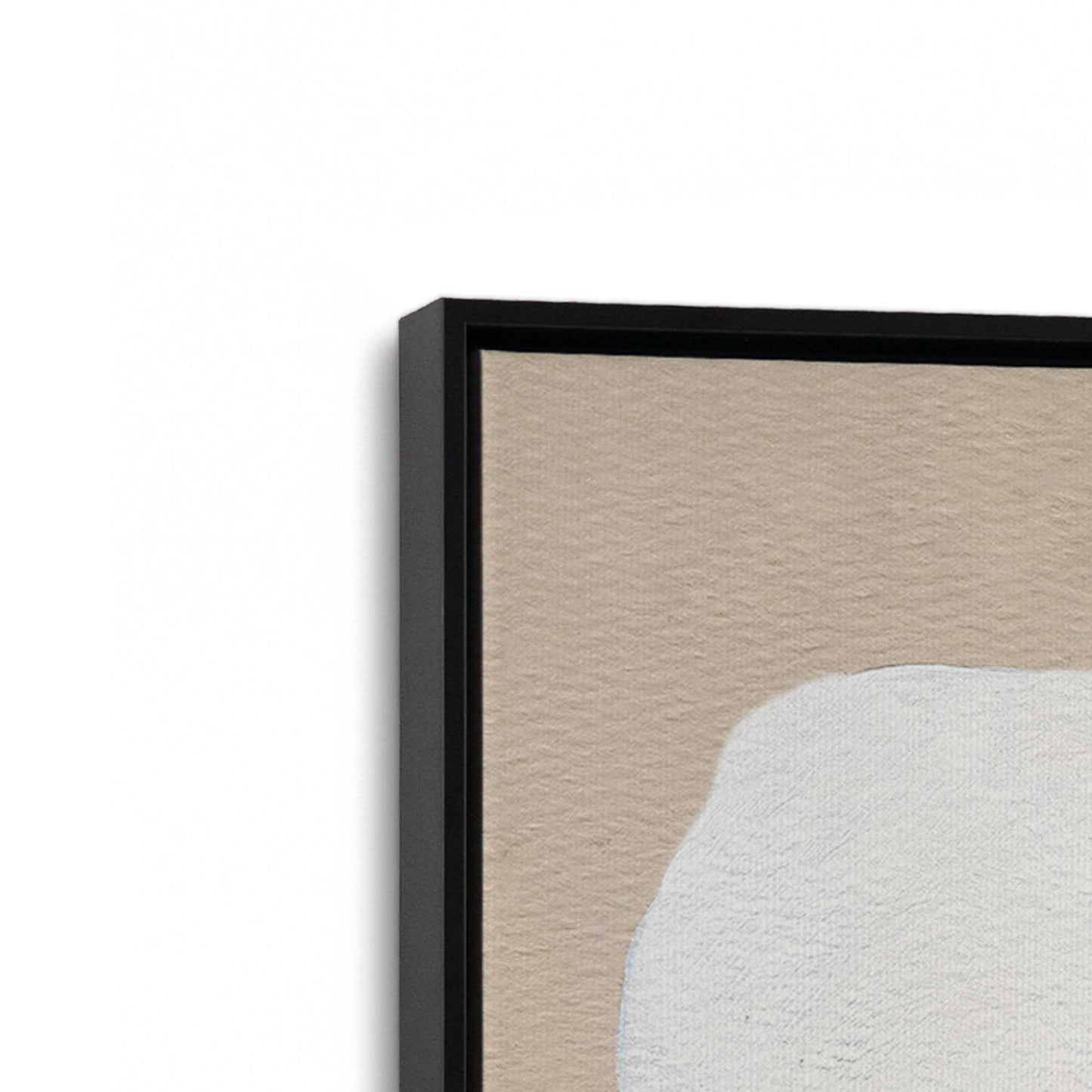 [Color:Satin Black], Picture of art in a Satin Black frame at an angle