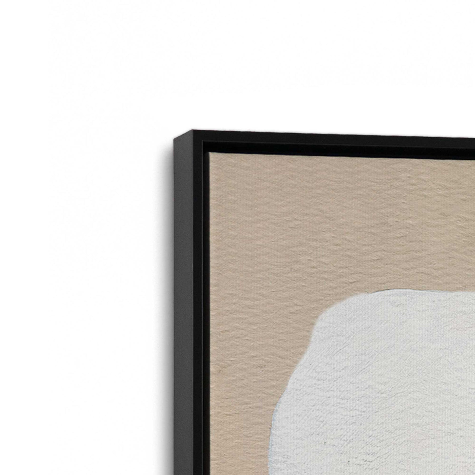 [Color:Satin Black], Picture of art in a Satin Black frame at an angle