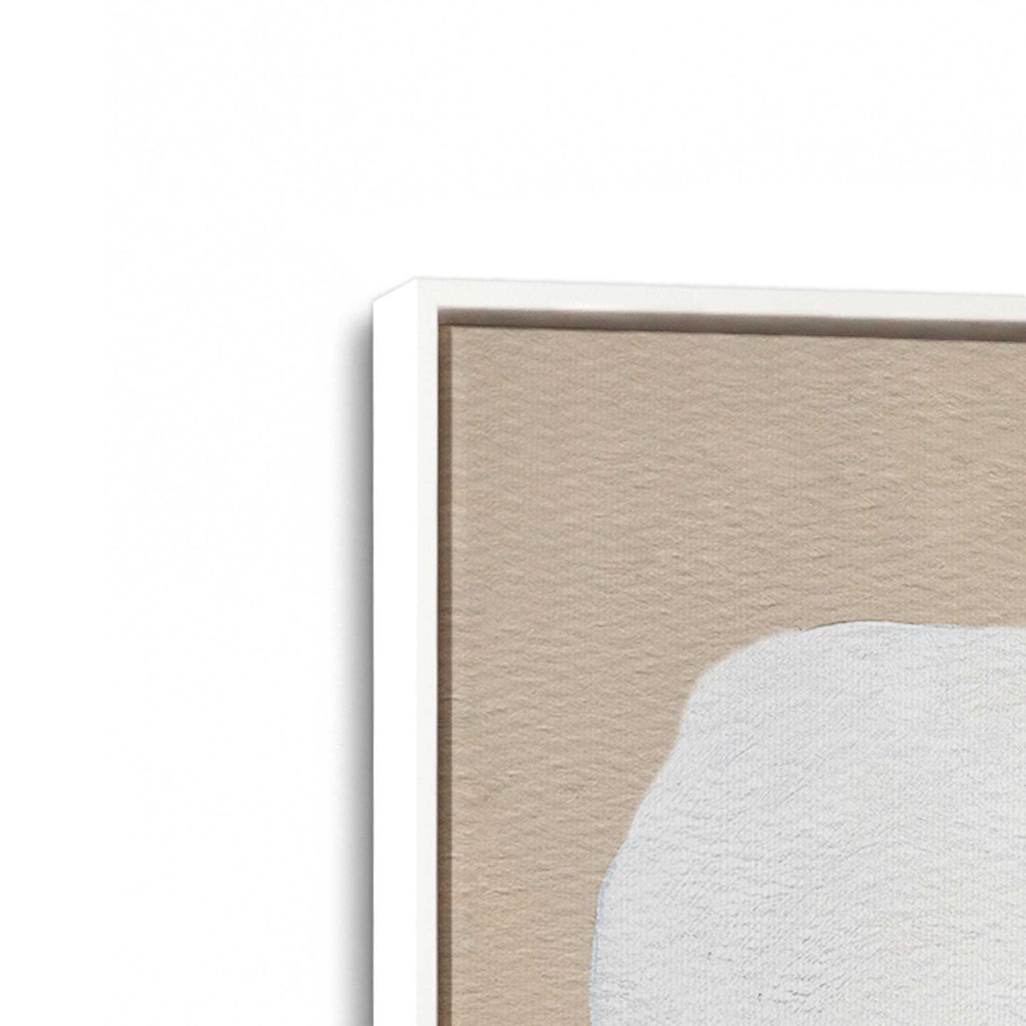 [Color:Opaque White], Picture of art in a White frame at an angle