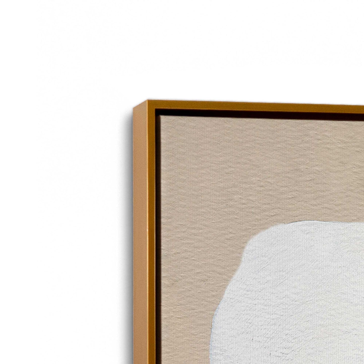 [Color:Polished Gold], Picture of art in a Polished Gold frame at an angle