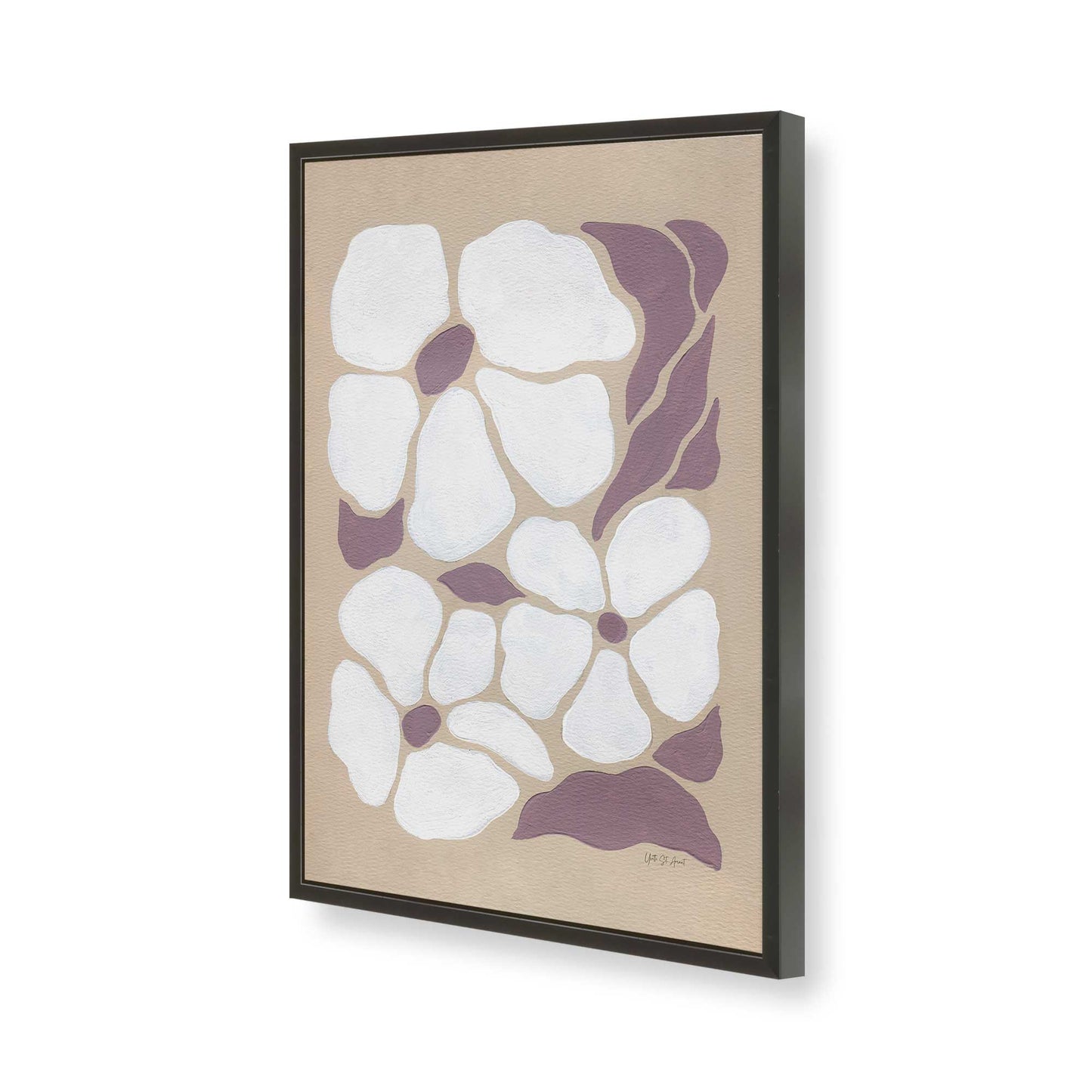 [Color:Satin Black], Picture of art in a Satin Black frame of the corner