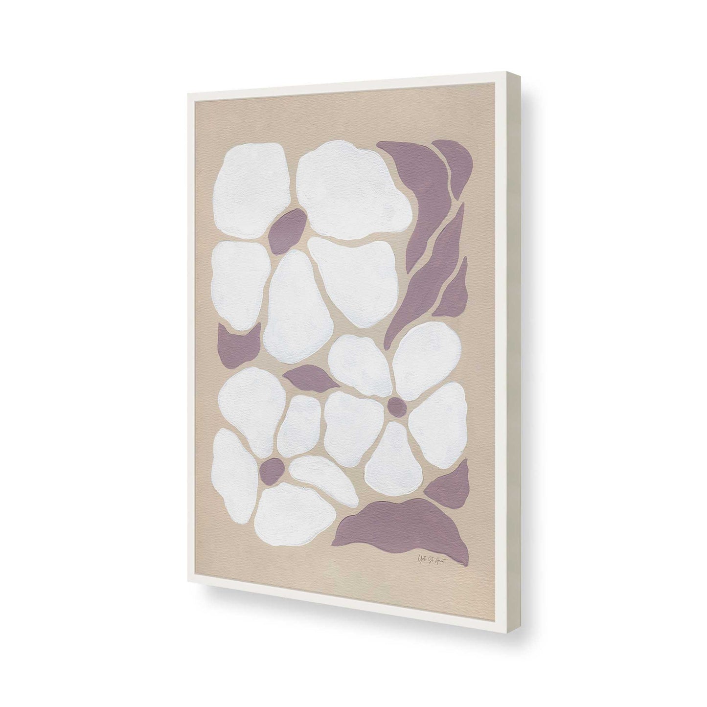 [Color:Opaque White], Picture of art in a Opaque White frame of the corner